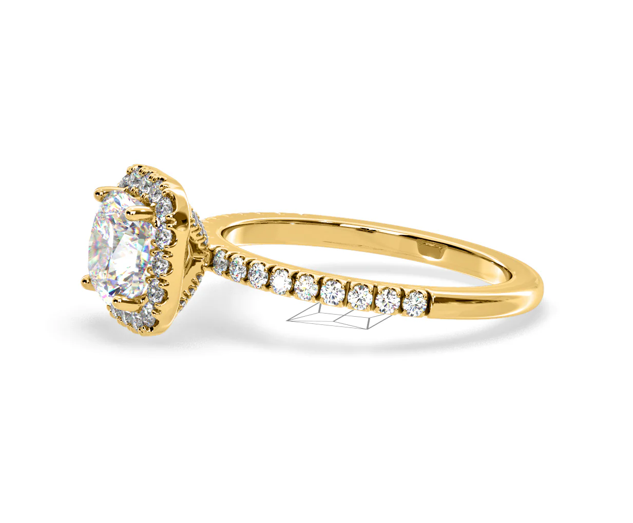 2.60ct Beatrice Lab Diamond Halo Engagement Ring in 18K Gold F/VS1 - Image 103