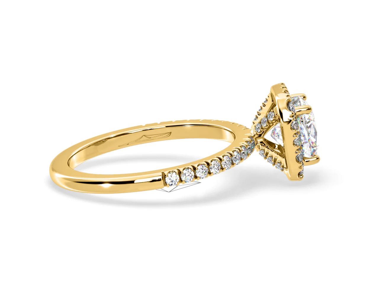 2.60ct Beatrice Lab Diamond Halo Engagement Ring in 18K Gold F/VS1 - Image 146