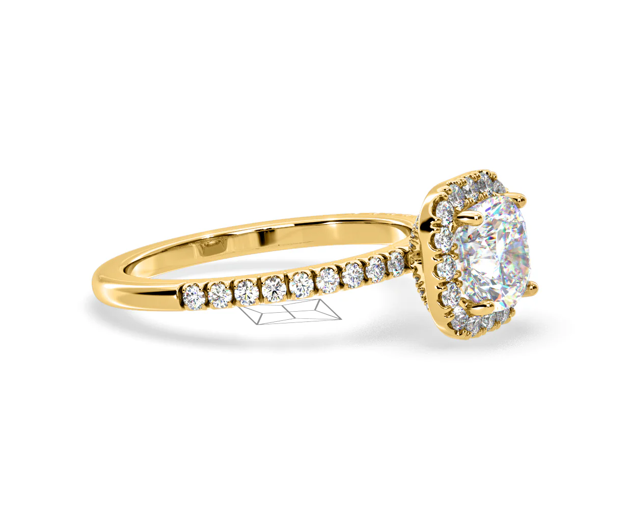 2.60ct Beatrice Lab Diamond Halo Engagement Ring in 18K Gold F/VS1 - Image 154