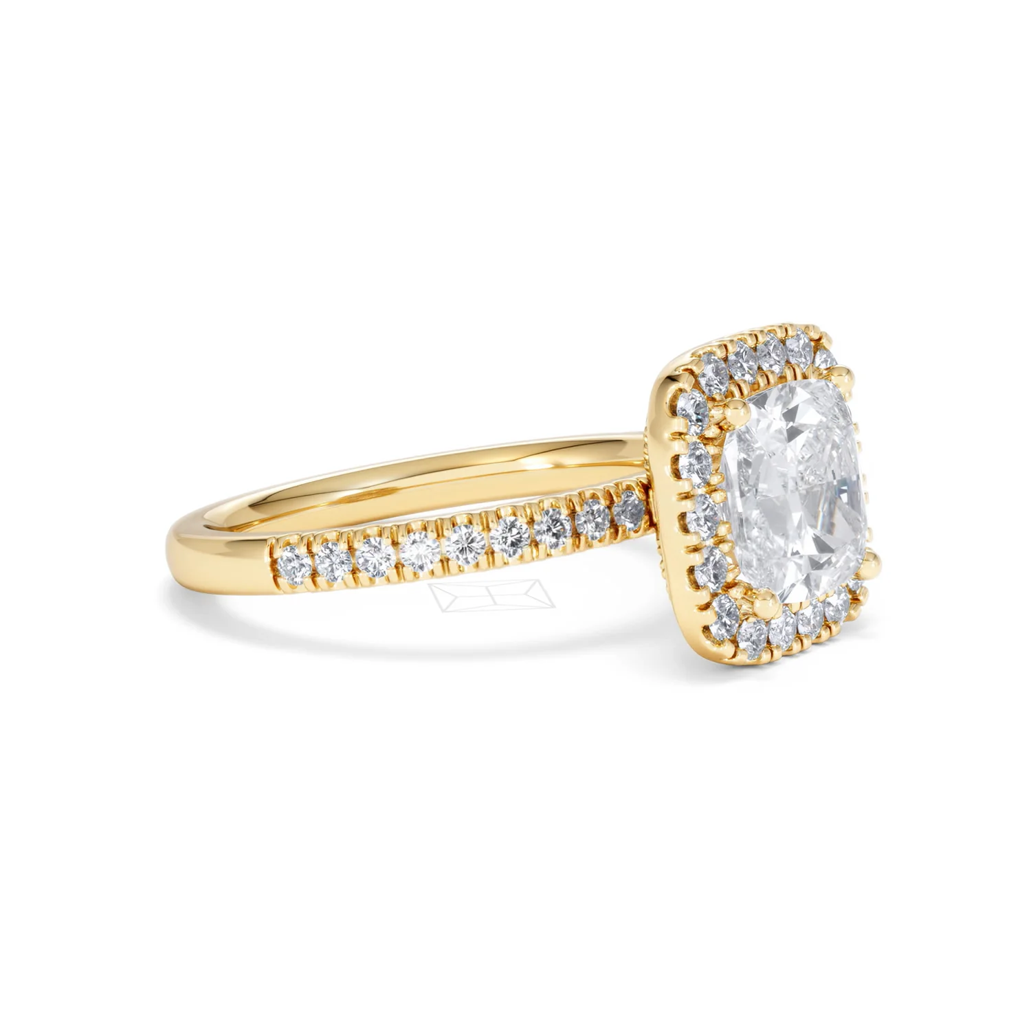 2.60ct Beatrice Lab Diamond Halo Engagement Ring in 18K Gold F/VS1 - Image 20