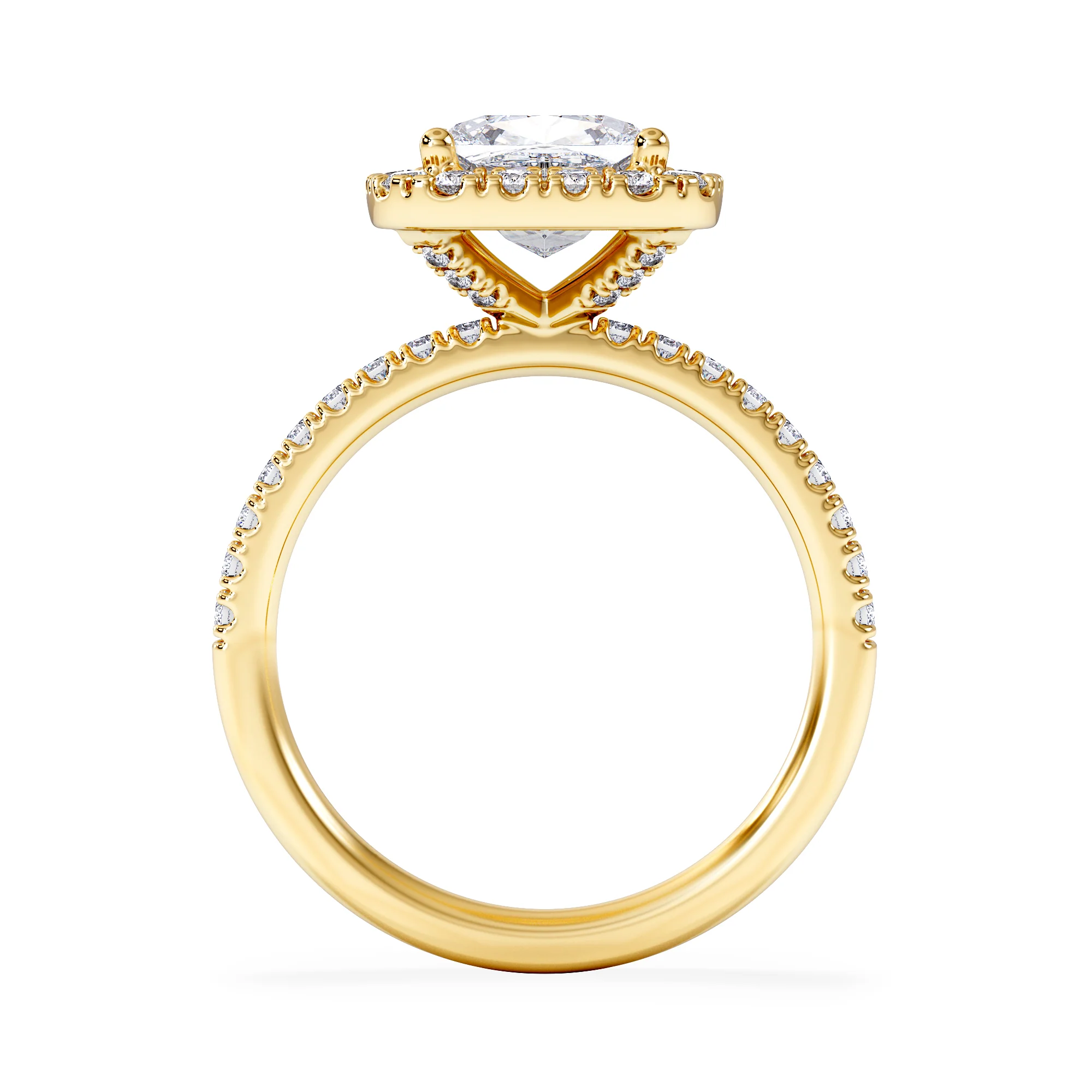2.60ct Beatrice Lab Diamond Halo Engagement Ring in 18K Gold F/VS1 - Image 3