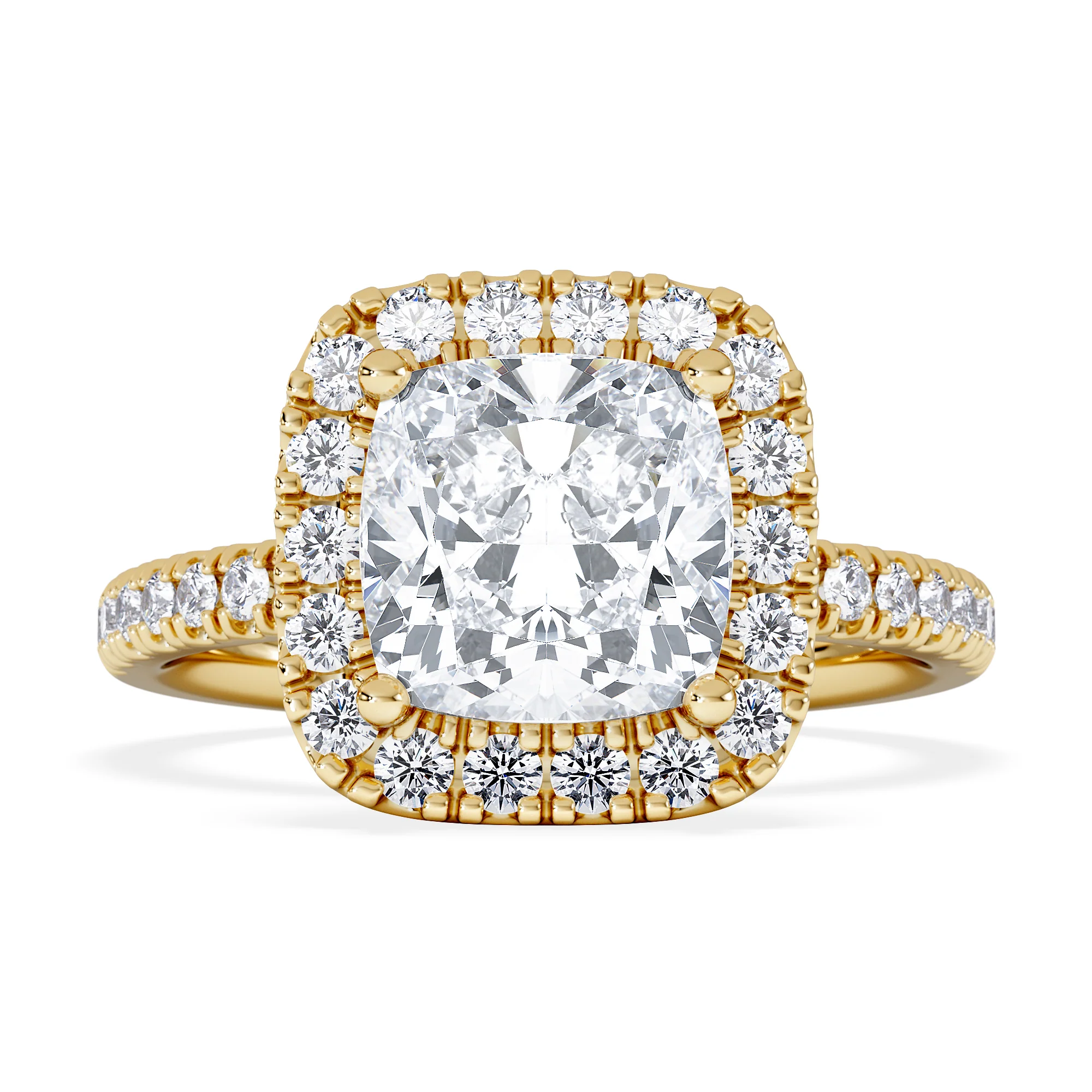 2.60ct Beatrice Lab Diamond Halo Engagement Ring in 18K Gold F/VS1 - Image 6