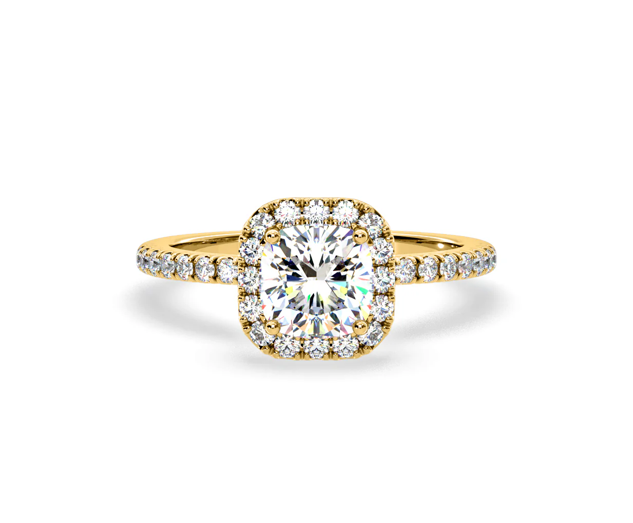 2.60ct Beatrice Lab Diamond Halo Engagement Ring in 18K Gold F/VS1 - Image 88