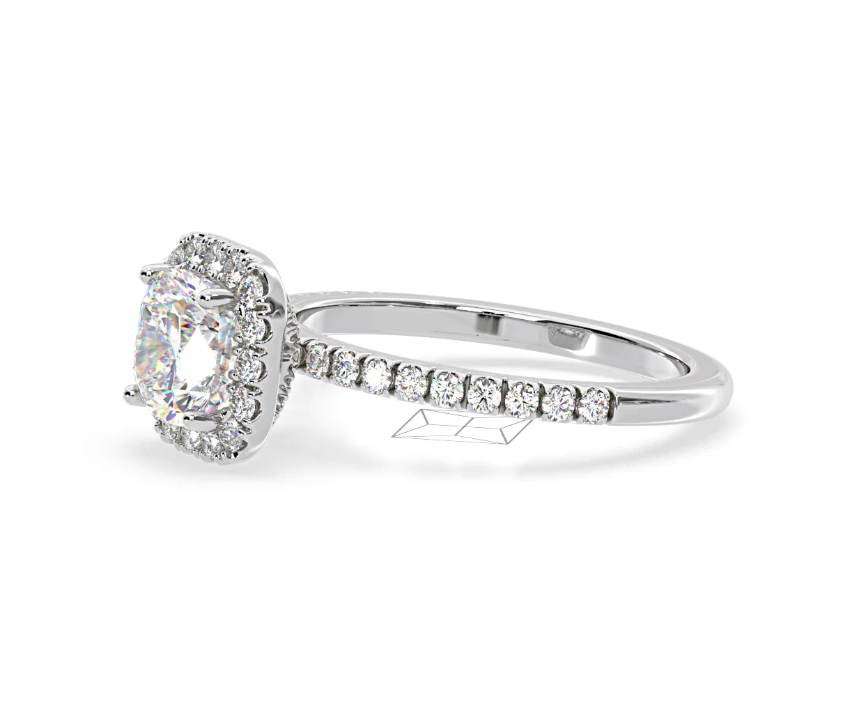 2.60ct Beatrice Lab Diamond Halo Engagement Ring in Platinum F/VS1 - Image 101