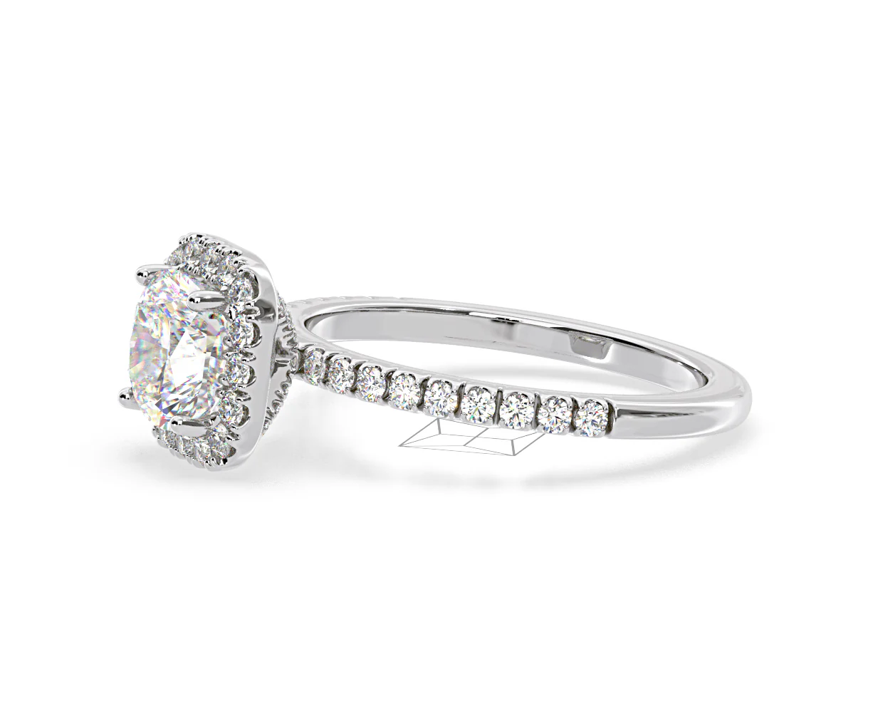 2.60ct Beatrice Lab Diamond Halo Engagement Ring in Platinum F/VS1 - Image 102