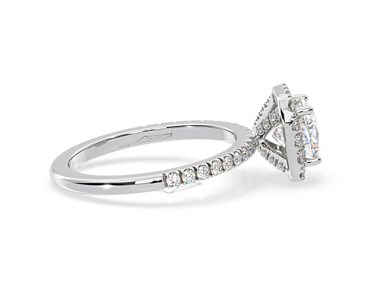 2.60ct Beatrice Lab Diamond Halo Engagement Ring in Platinum F/VS1 - Image 146