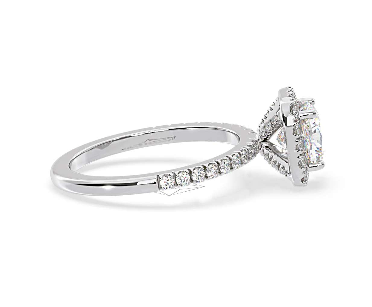 2.60ct Beatrice Lab Diamond Halo Engagement Ring in Platinum F/VS1 - Image 147