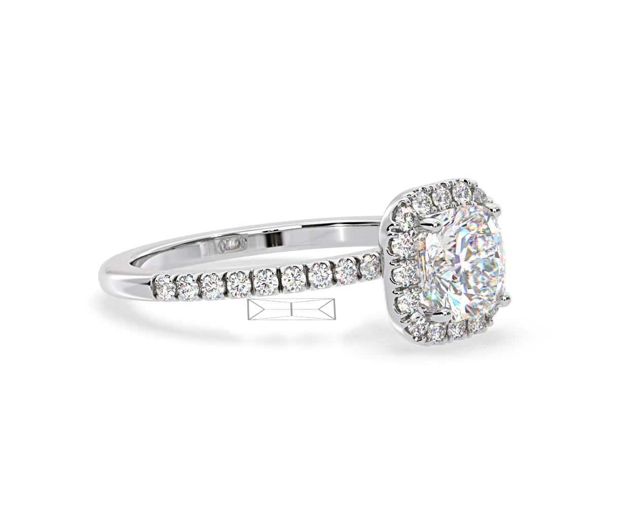 2.60ct Beatrice Lab Diamond Halo Engagement Ring in Platinum F/VS1 - Image 157