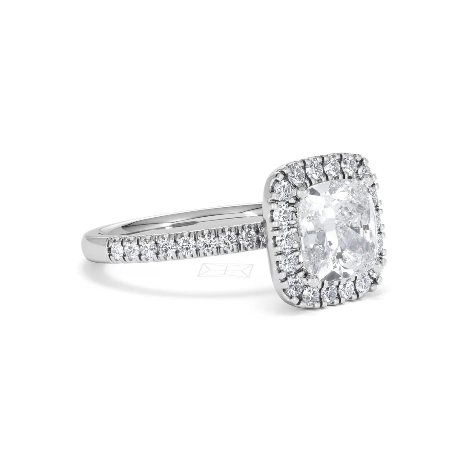 2.60ct Beatrice Lab Diamond Halo Engagement Ring in Platinum F/VS1 - Image 17