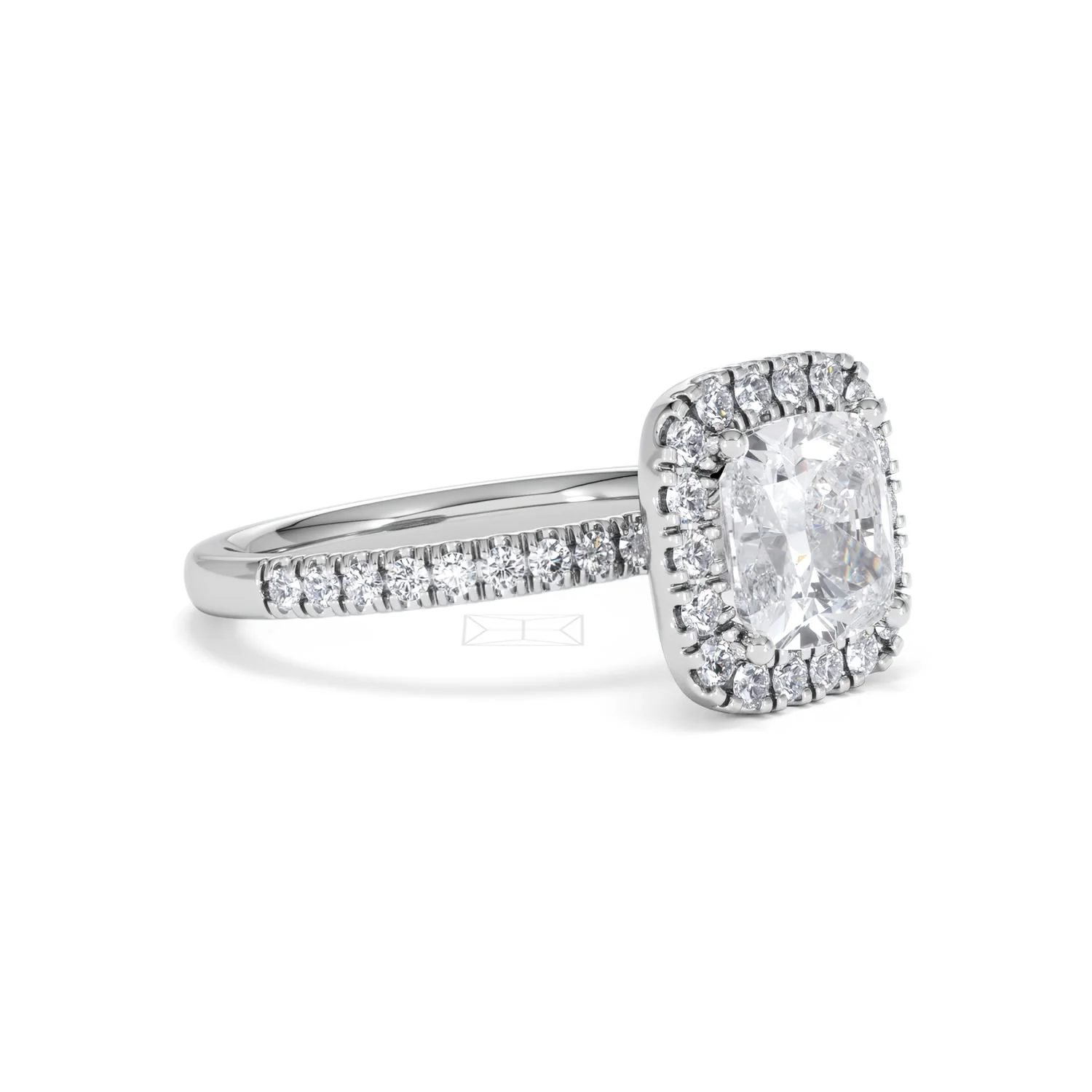 2.60ct Beatrice Lab Diamond Halo Engagement Ring in Platinum F/VS1 - Image 18