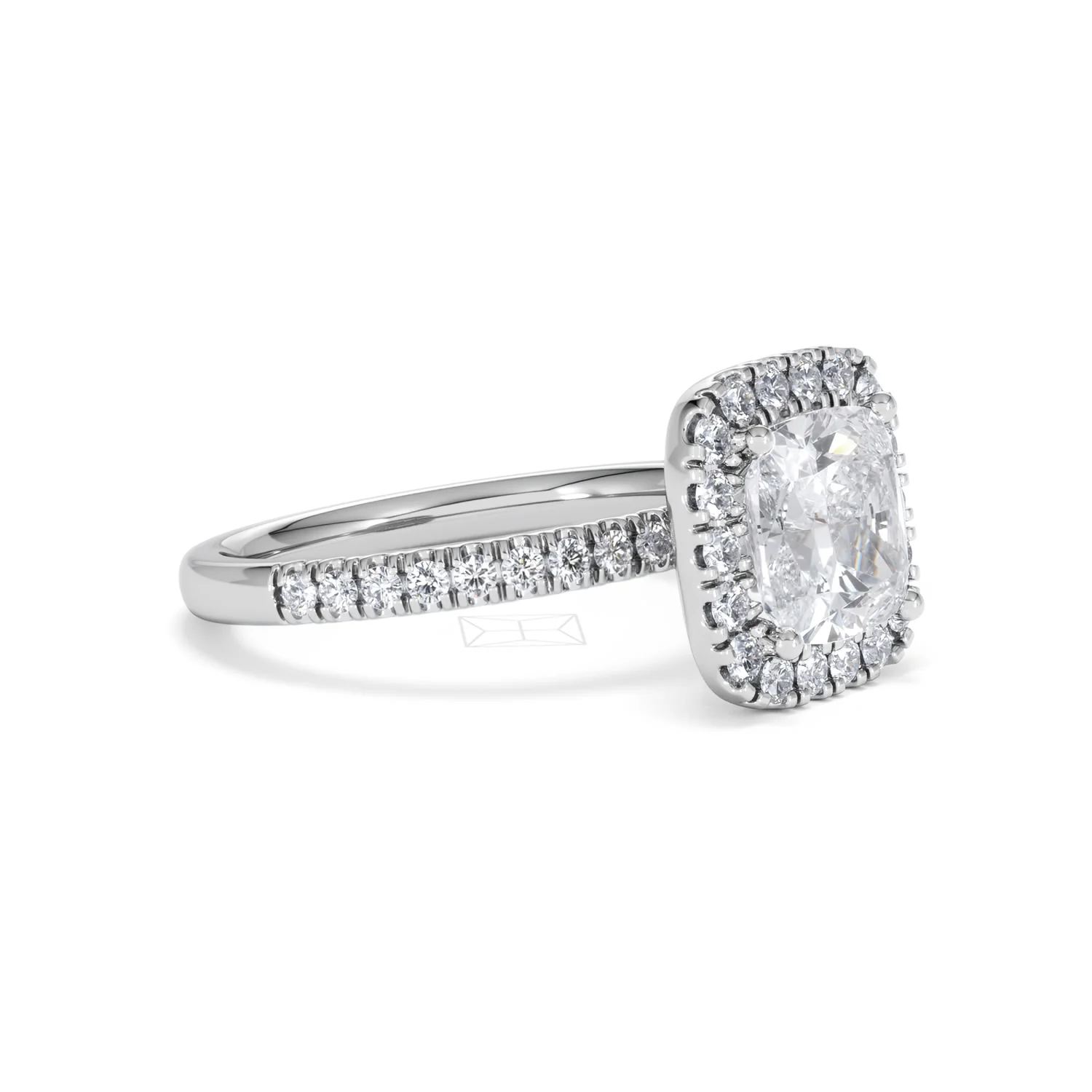 2.60ct Beatrice Lab Diamond Halo Engagement Ring in Platinum F/VS1 - Image 19