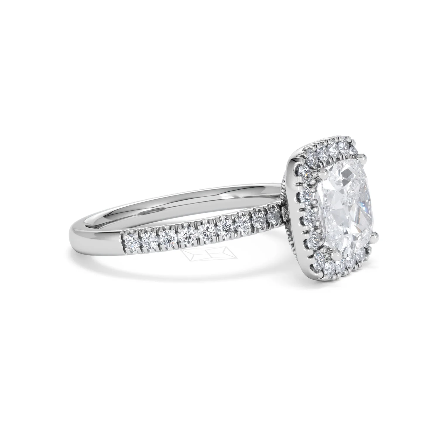2.60ct Beatrice Lab Diamond Halo Engagement Ring in Platinum F/VS1 - Image 21