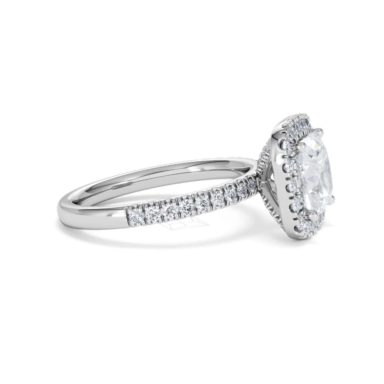 2.60ct Beatrice Lab Diamond Halo Engagement Ring in Platinum F/VS1 - Image 24