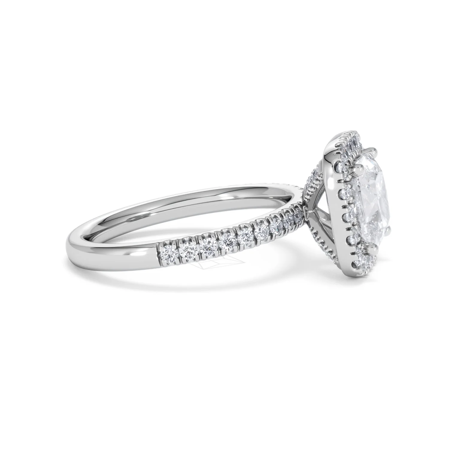 2.60ct Beatrice Lab Diamond Halo Engagement Ring in Platinum F/VS1 - Image 25
