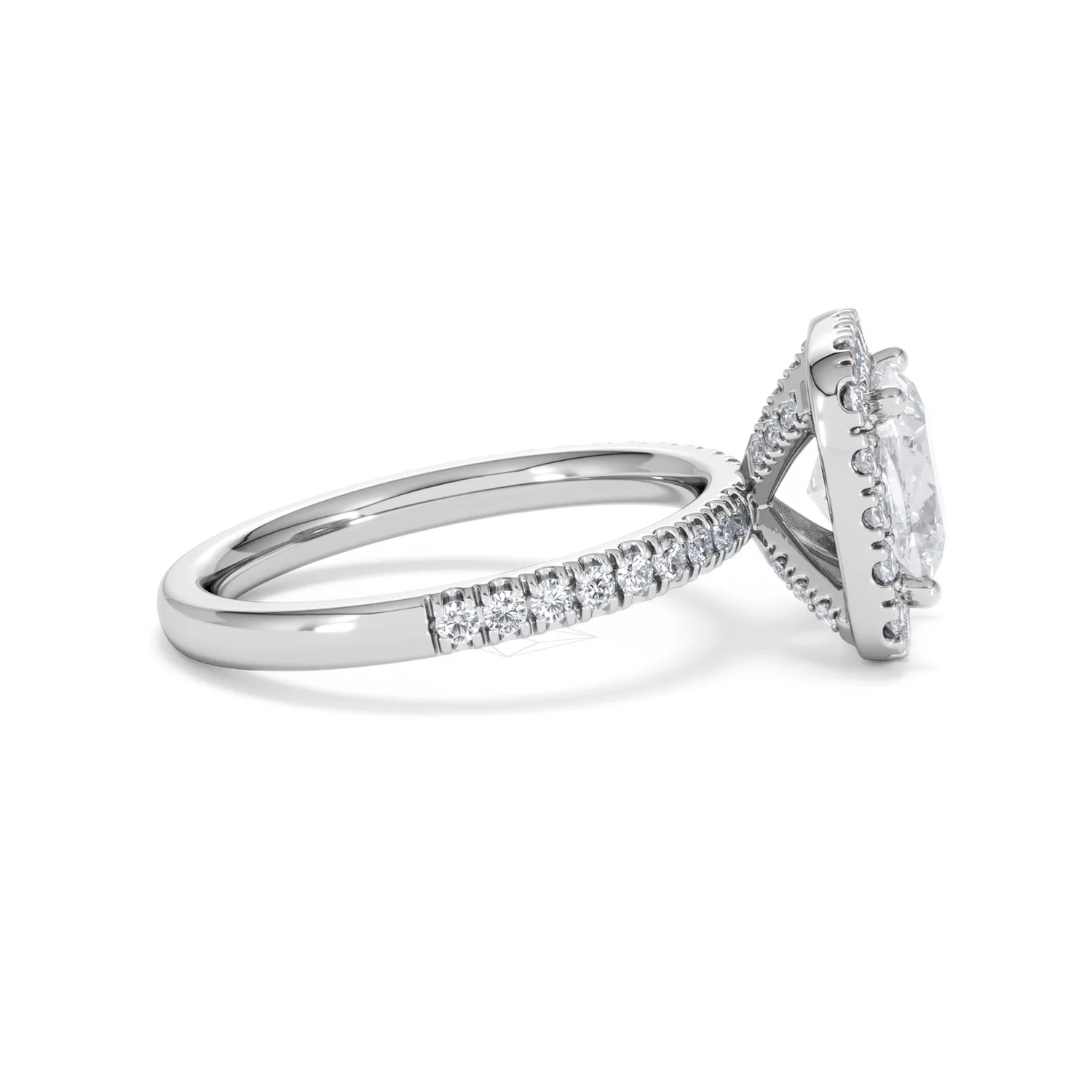 2.60ct Beatrice Lab Diamond Halo Engagement Ring in Platinum F/VS1 - Image 27