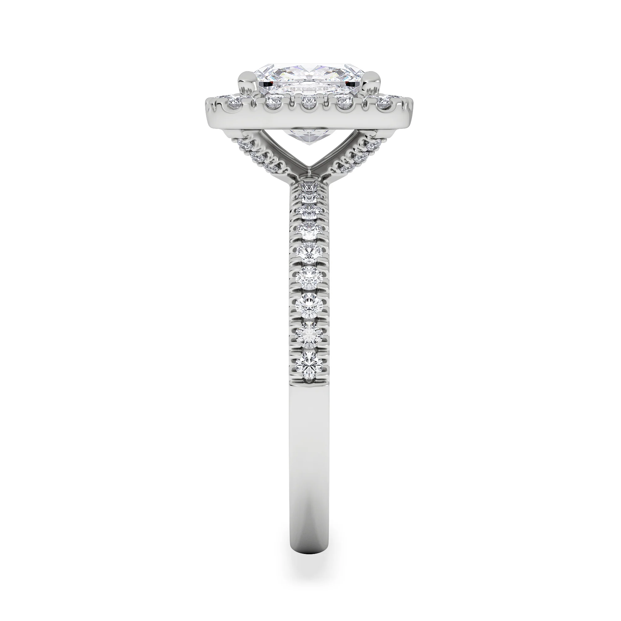 2.60ct Beatrice Lab Diamond Halo Engagement Ring in Platinum F/VS1 - Image 5