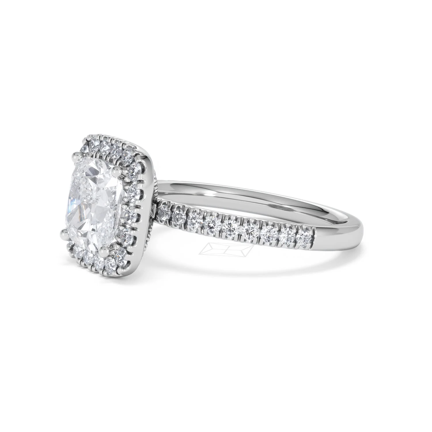 2.60ct Beatrice Lab Diamond Halo Engagement Ring in Platinum F/VS1 - Image 75