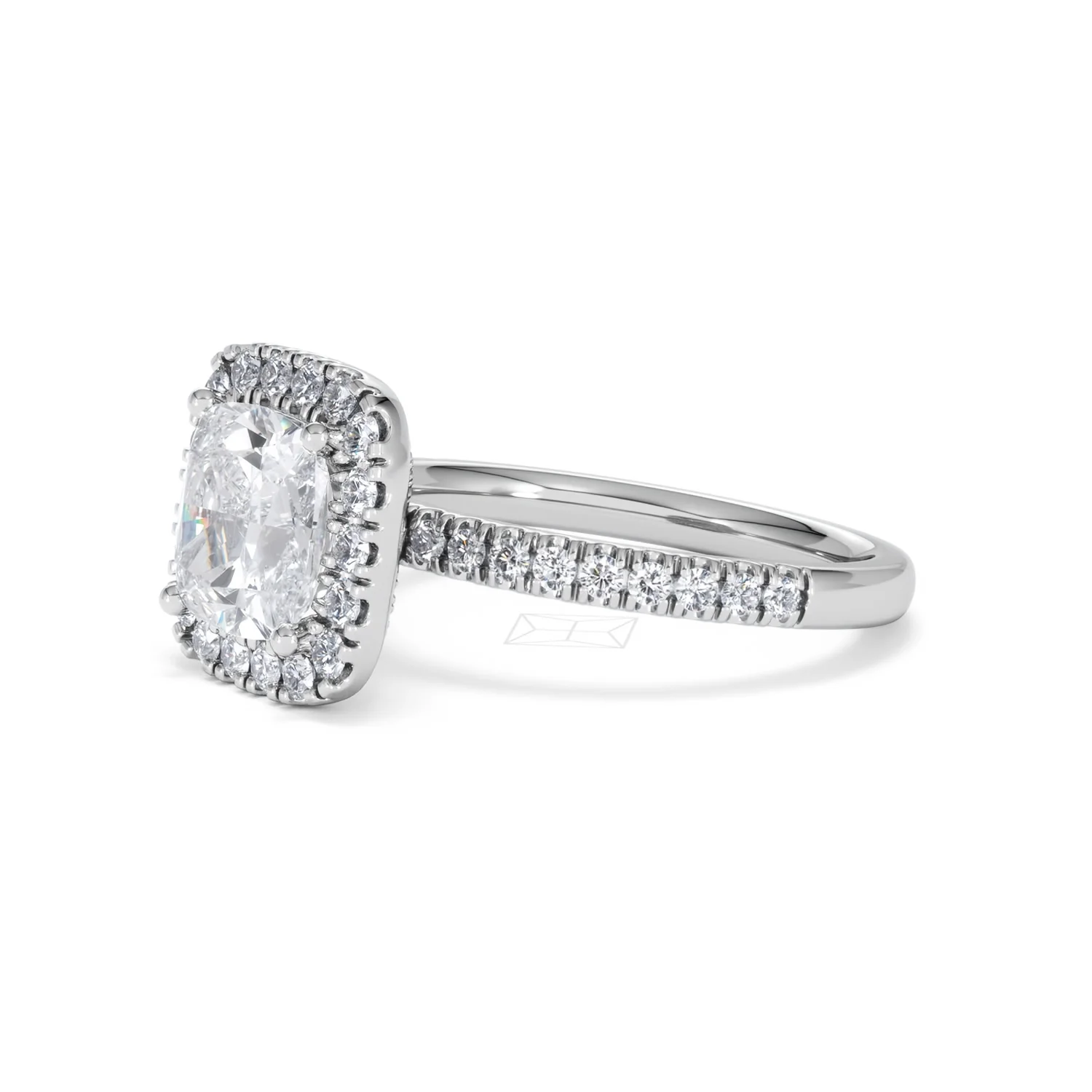 2.60ct Beatrice Lab Diamond Halo Engagement Ring in Platinum F/VS1 - Image 76