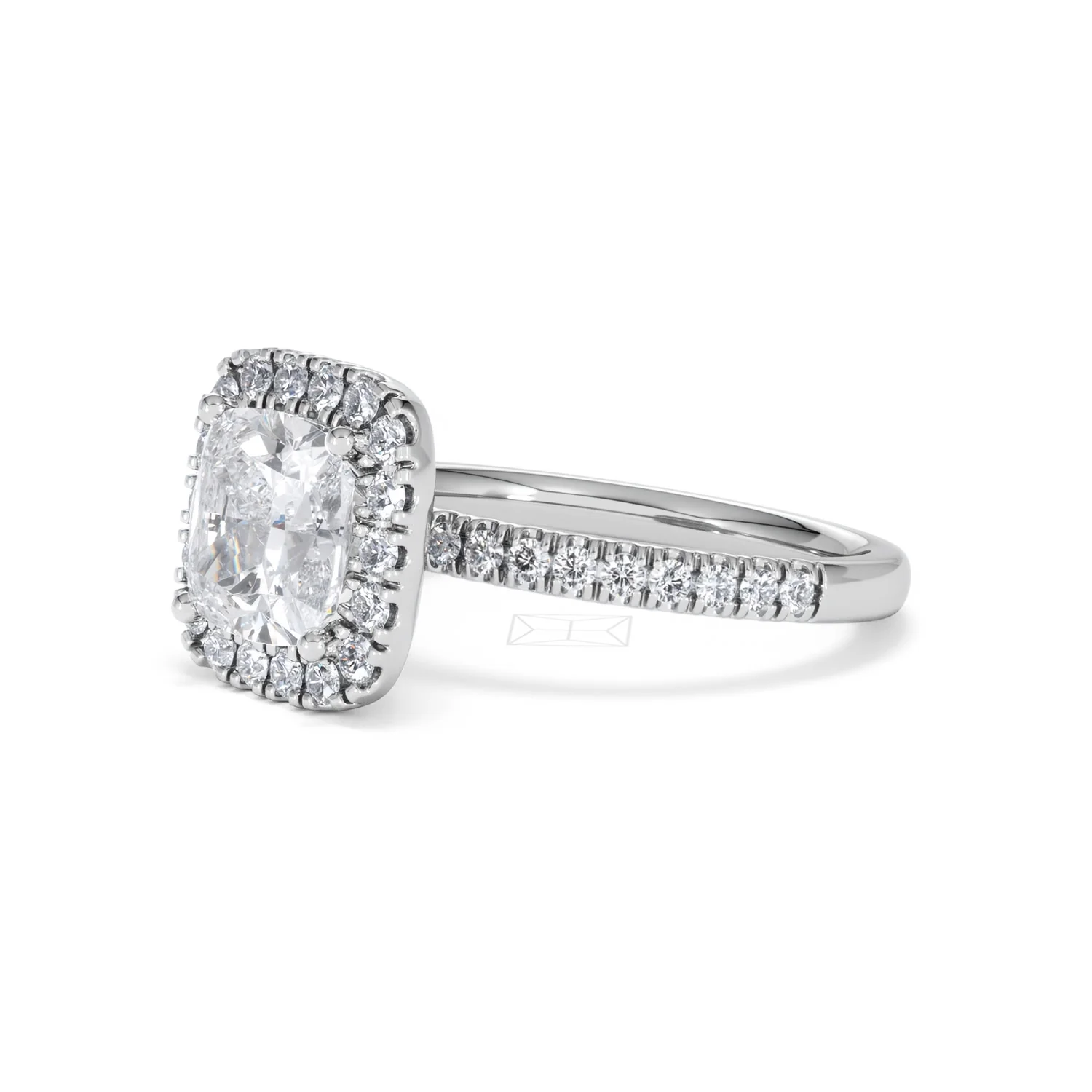 2.60ct Beatrice Lab Diamond Halo Engagement Ring in Platinum F/VS1 - Image 77