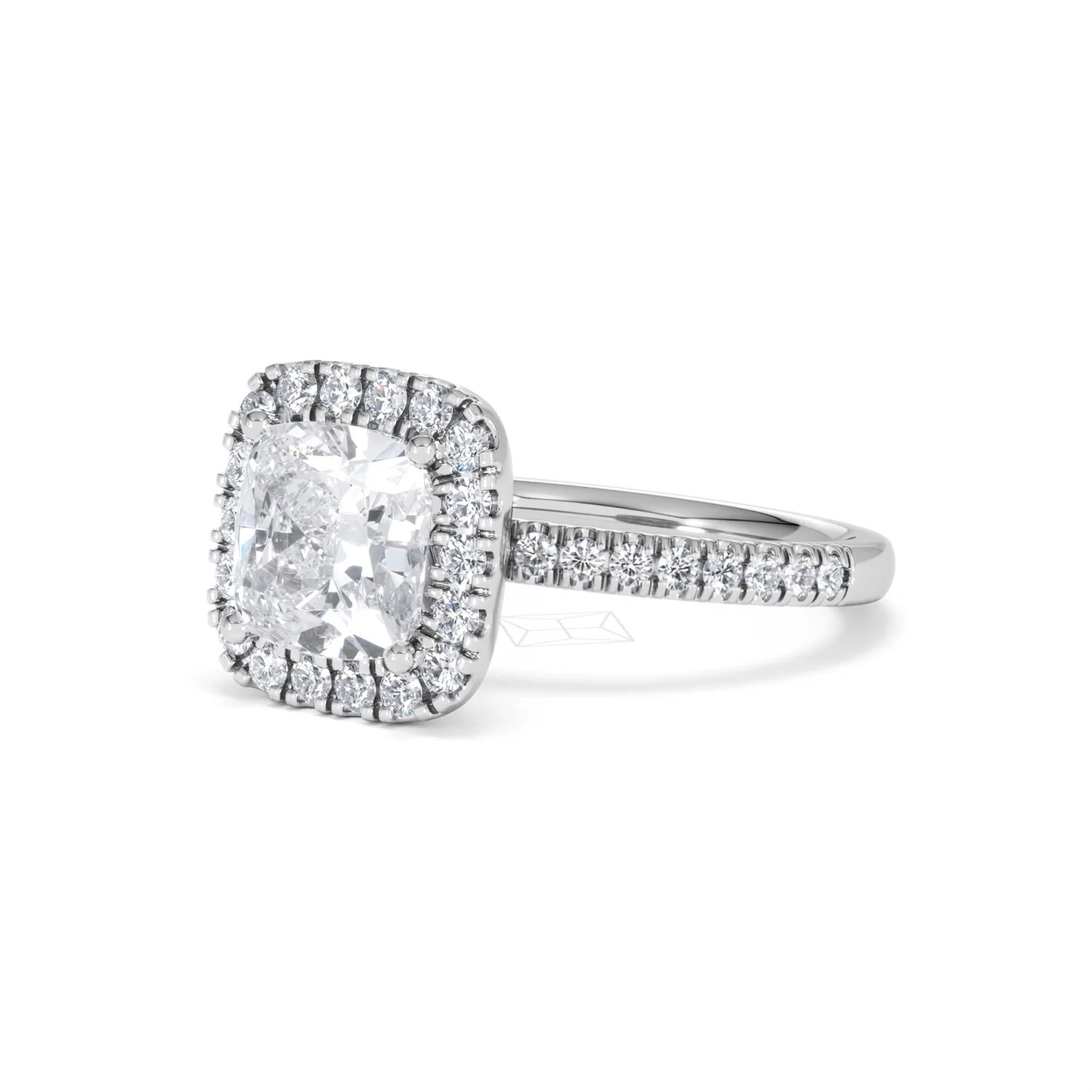 2.60ct Beatrice Lab Diamond Halo Engagement Ring in Platinum F/VS1 - Image 80