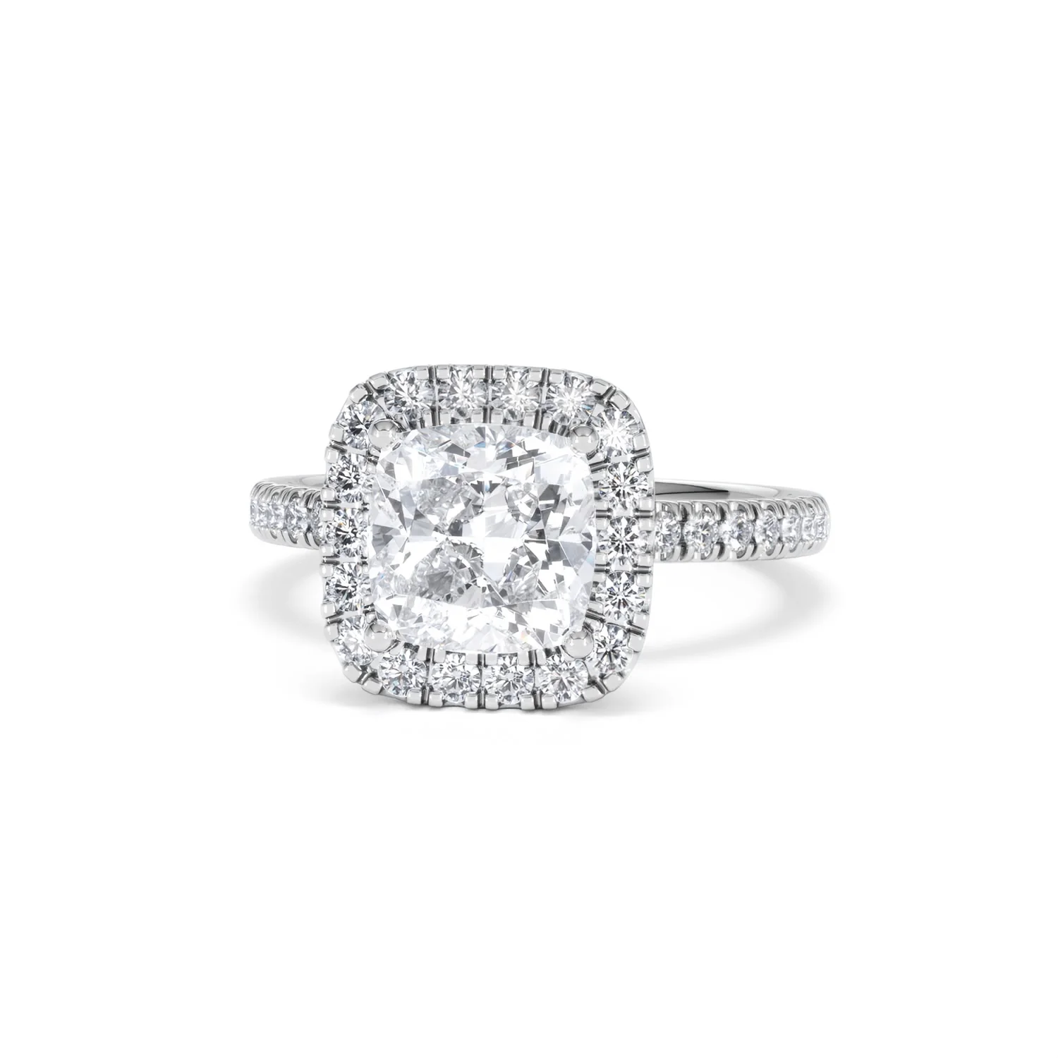 2.60ct Beatrice Lab Diamond Halo Engagement Ring in Platinum F/VS1 - Image 86