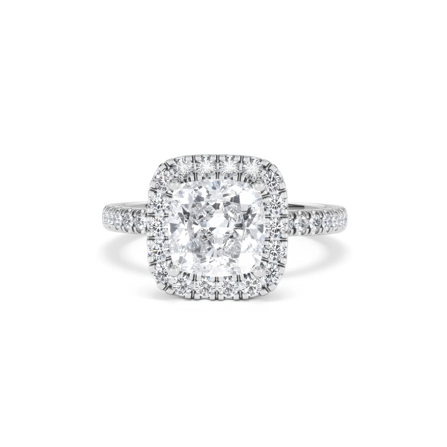 2.60ct Beatrice Lab Diamond Halo Engagement Ring in Platinum F/VS1 - Image 87