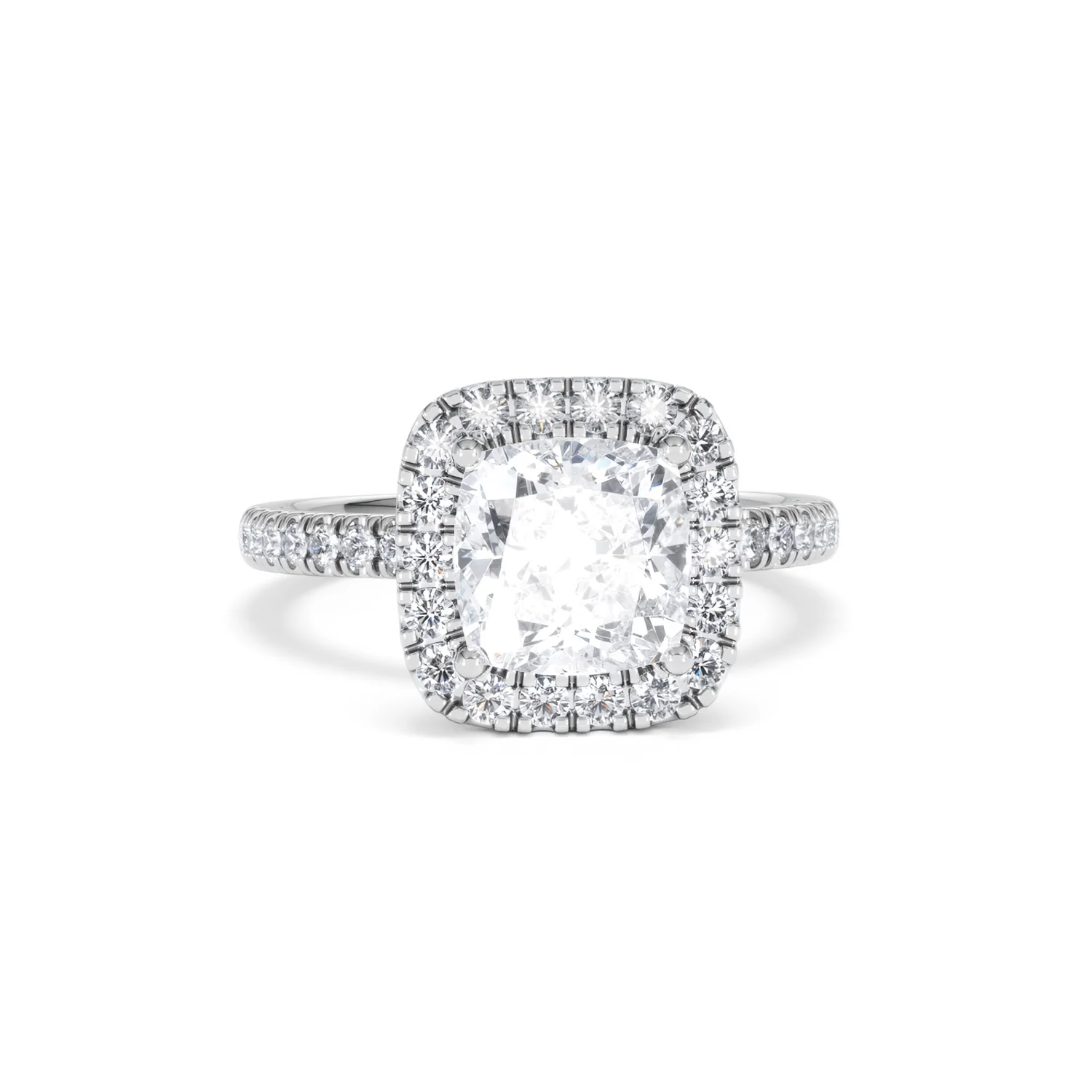 2.60ct Beatrice Lab Diamond Halo Engagement Ring in Platinum F/VS1 - Image 9