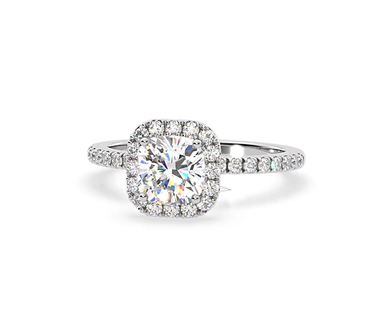 2.60ct Beatrice Lab Diamond Halo Engagement Ring in Platinum F/VS1 - Image 90