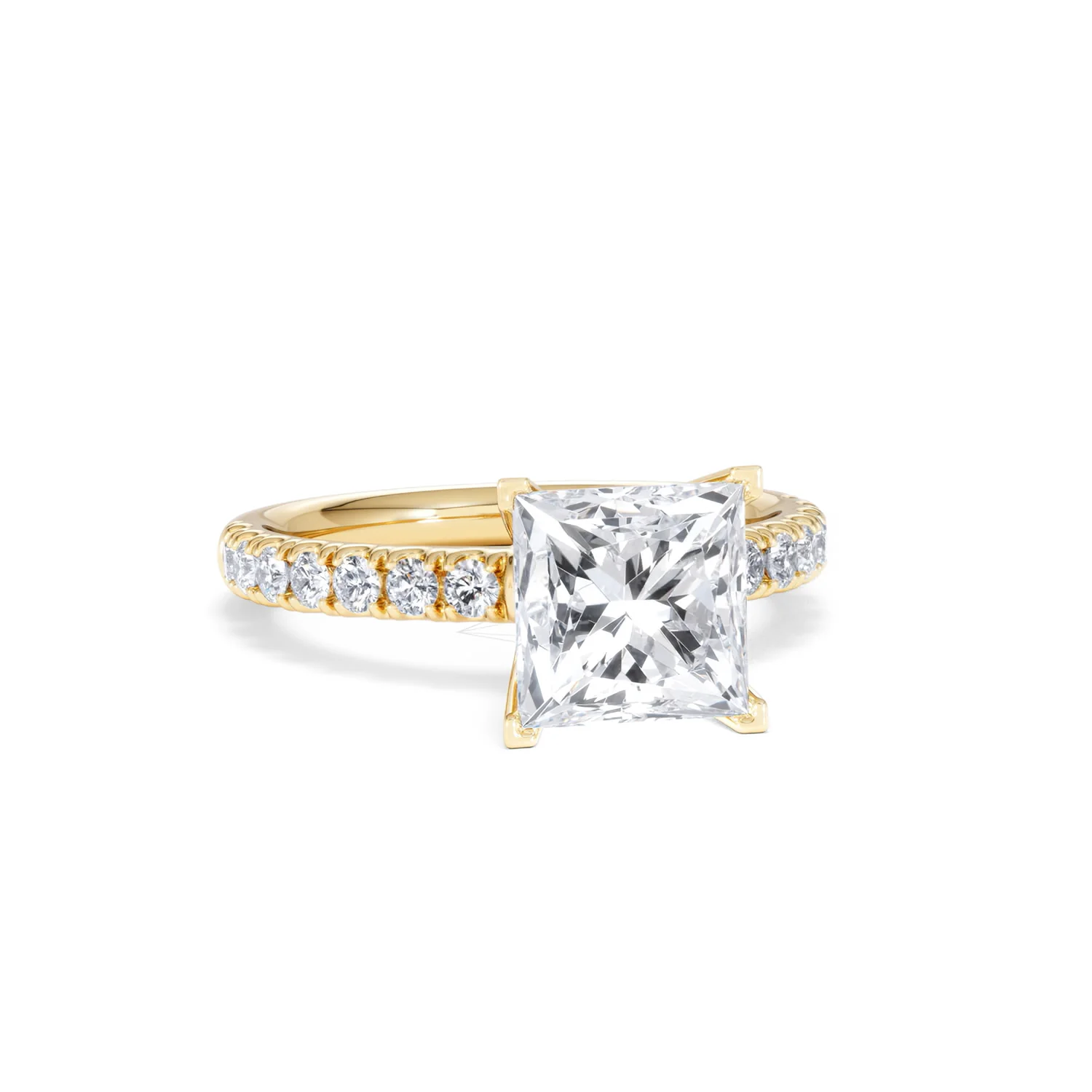 2.60ct Katerina Lab Princess Diamond Engagement Ring 18K Gold F/VS1 - Image 12
