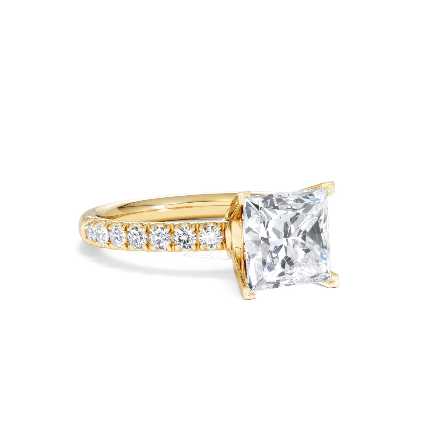 2.60ct Katerina Lab Princess Diamond Engagement Ring 18K Gold F/VS1 - Image 15