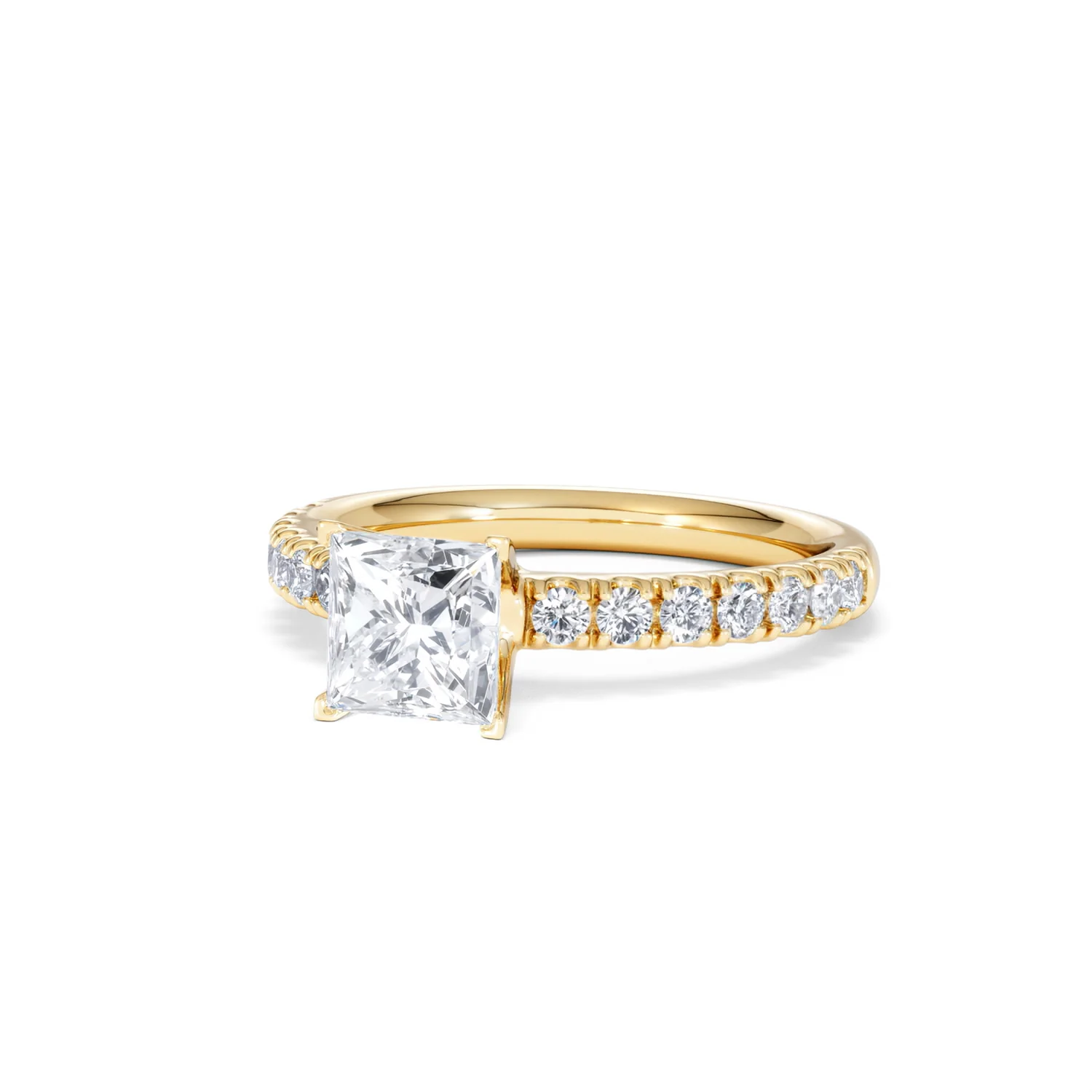 2.60ct Katerina Lab Princess Diamond Engagement Ring 18K Gold F/VS1 - Image 164