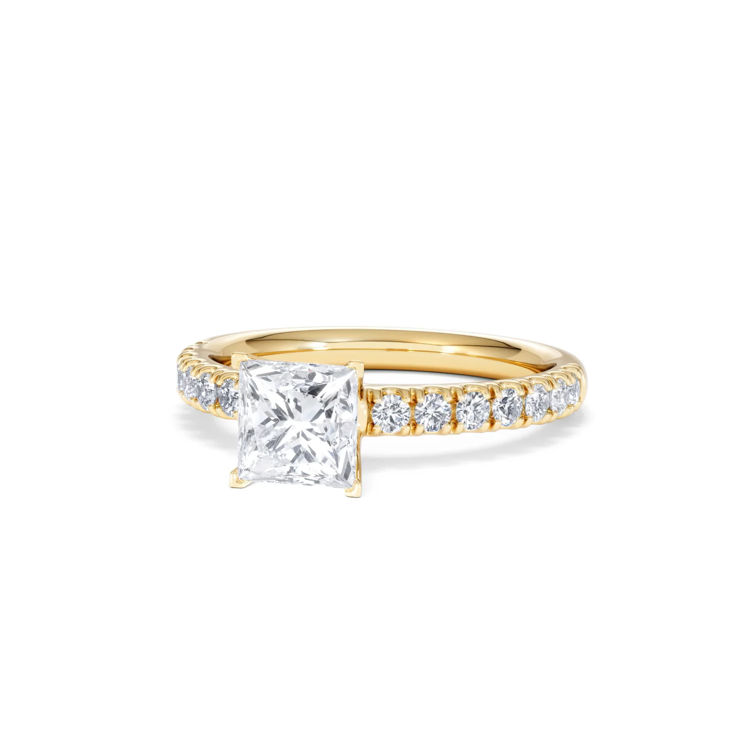 2.60ct Katerina Lab Princess Diamond Engagement Ring 18K Gold F/VS1 - Image 165