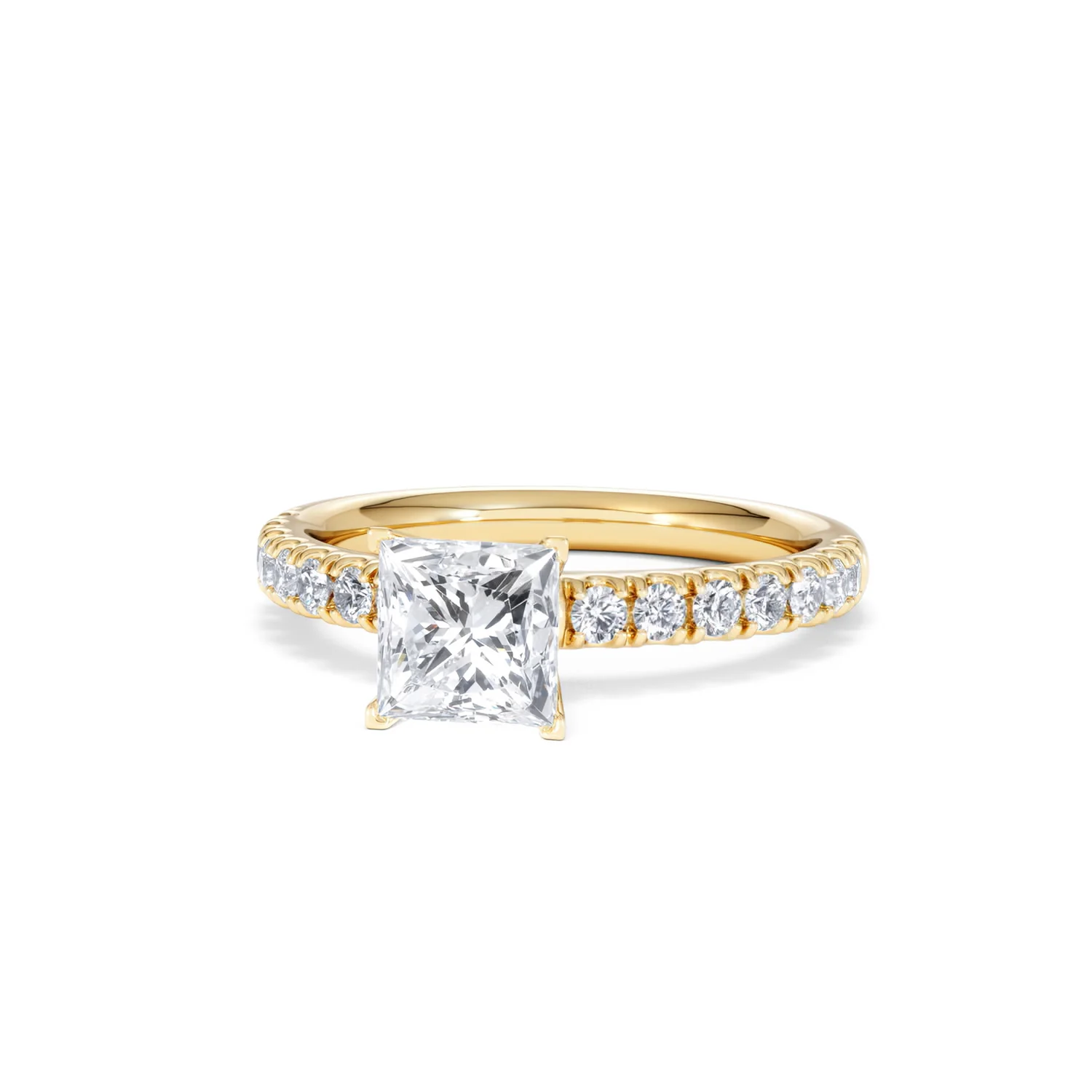 2.60ct Katerina Lab Princess Diamond Engagement Ring 18K Gold F/VS1 - Image 166