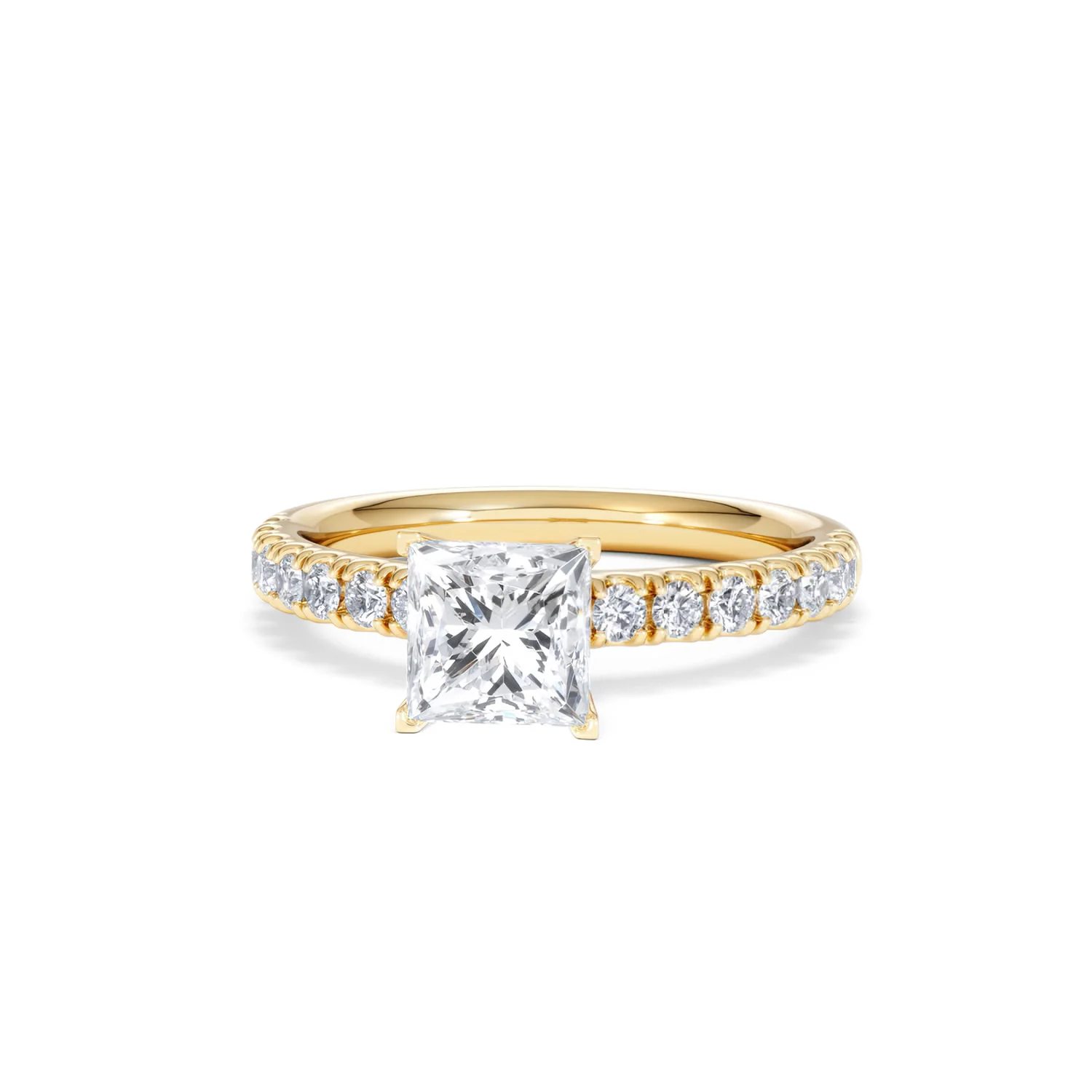 2.60ct Katerina Lab Princess Diamond Engagement Ring 18K Gold F/VS1 - Image 167