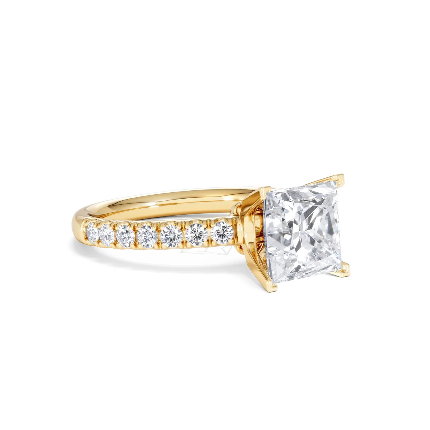 2.60ct Katerina Lab Princess Diamond Engagement Ring 18K Gold F/VS1 - Image 17