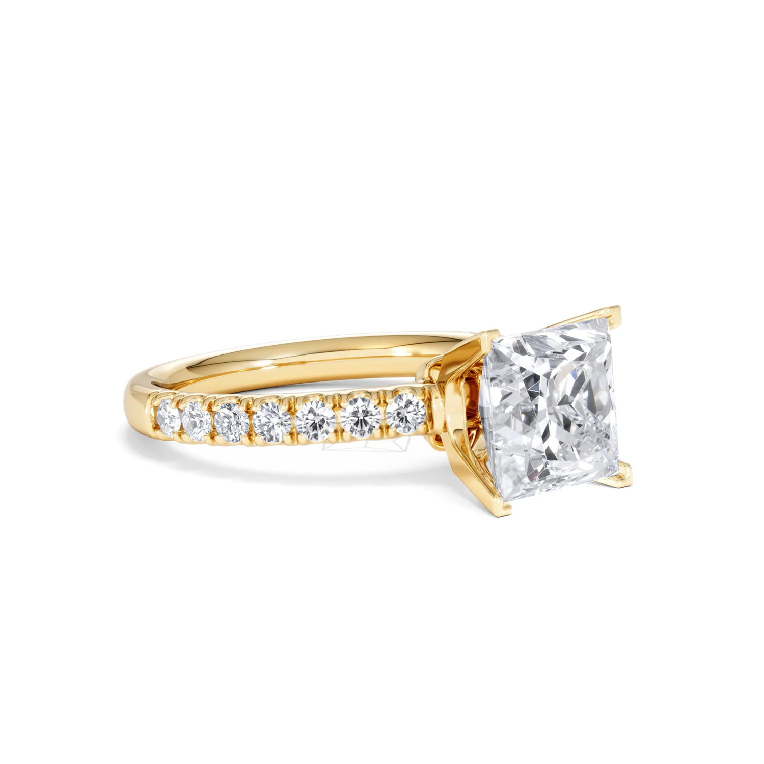 2.60ct Katerina Lab Princess Diamond Engagement Ring 18K Gold F/VS1 - Image 18