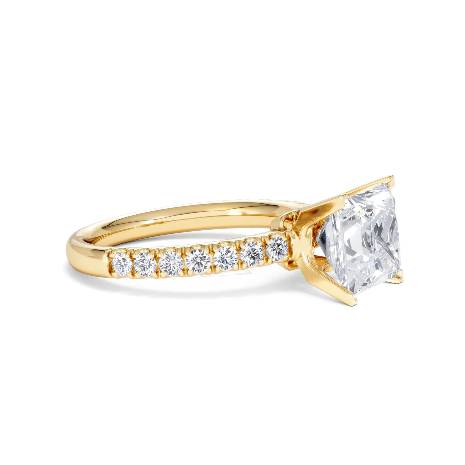 2.60ct Katerina Lab Princess Diamond Engagement Ring 18K Gold F/VS1 - Image 22