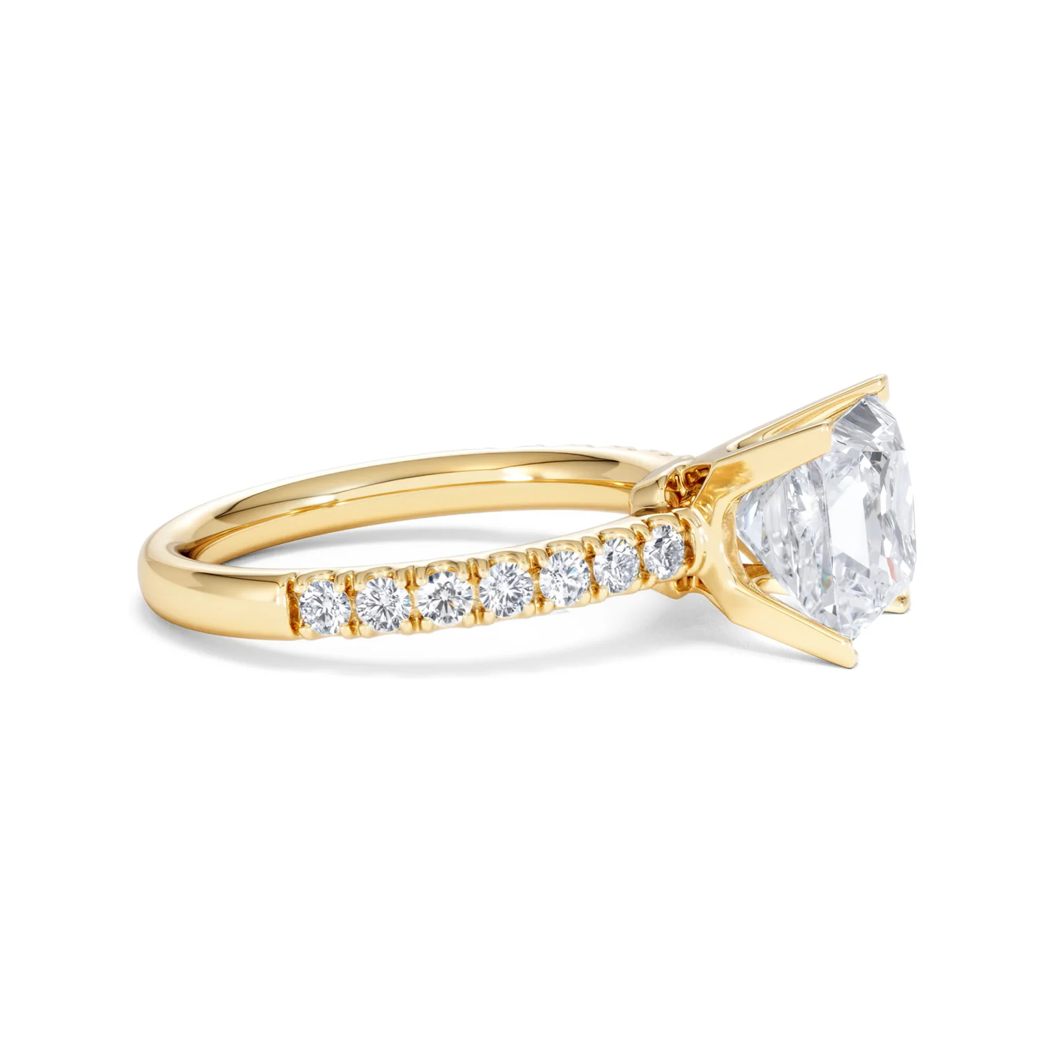 2.60ct Katerina Lab Princess Diamond Engagement Ring 18K Gold F/VS1 - Image 25