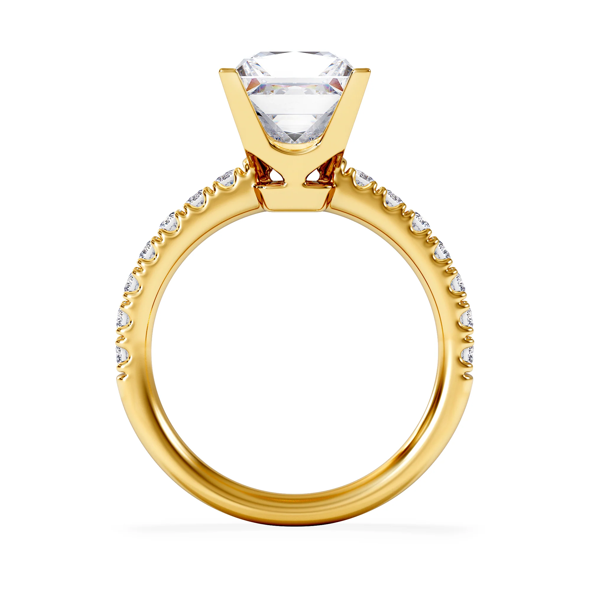 2.60ct Katerina Lab Princess Diamond Engagement Ring 18K Gold F/VS1 - Image 3