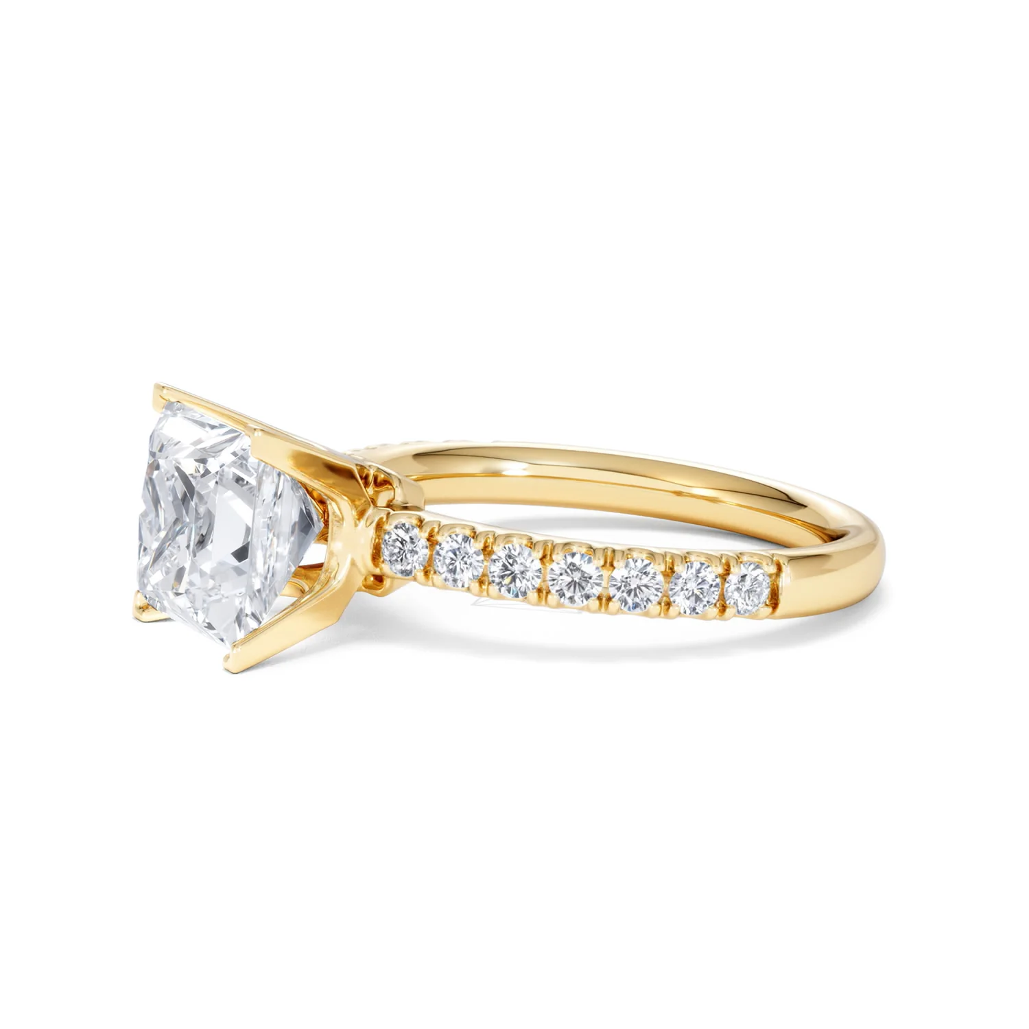 2.60ct Katerina Lab Princess Diamond Engagement Ring 18K Gold F/VS1 - Image 75