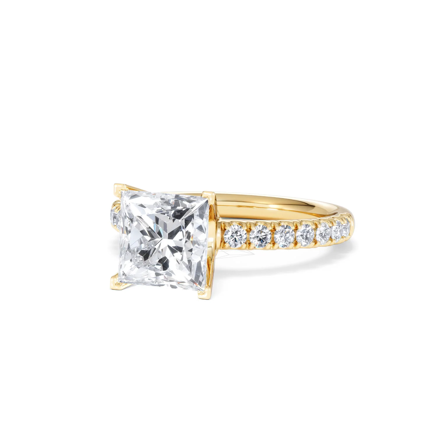 2.60ct Katerina Lab Princess Diamond Engagement Ring 18K Gold F/VS1 - Image 84
