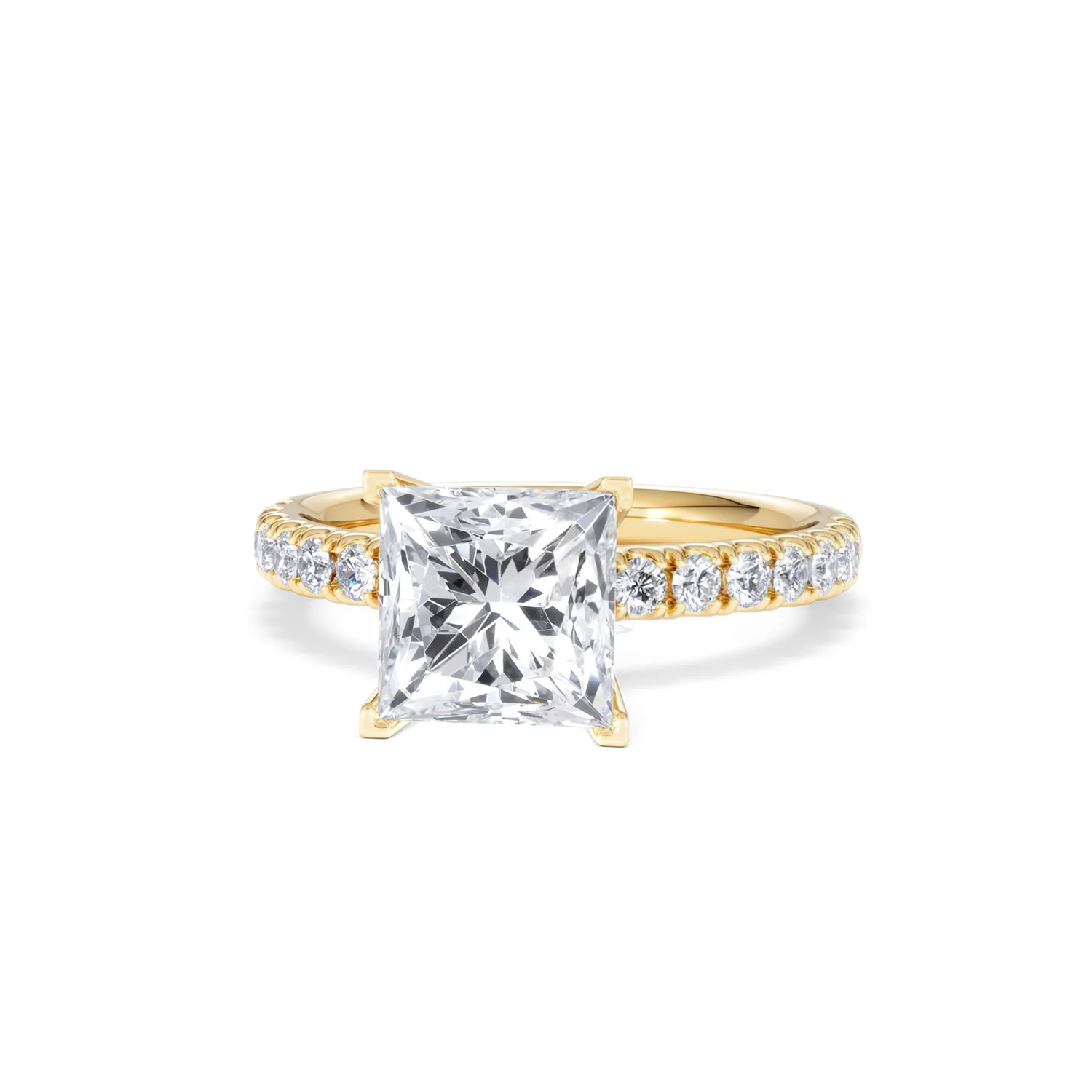 2.60ct Katerina Lab Princess Diamond Engagement Ring 18K Gold F/VS1 - Image 87