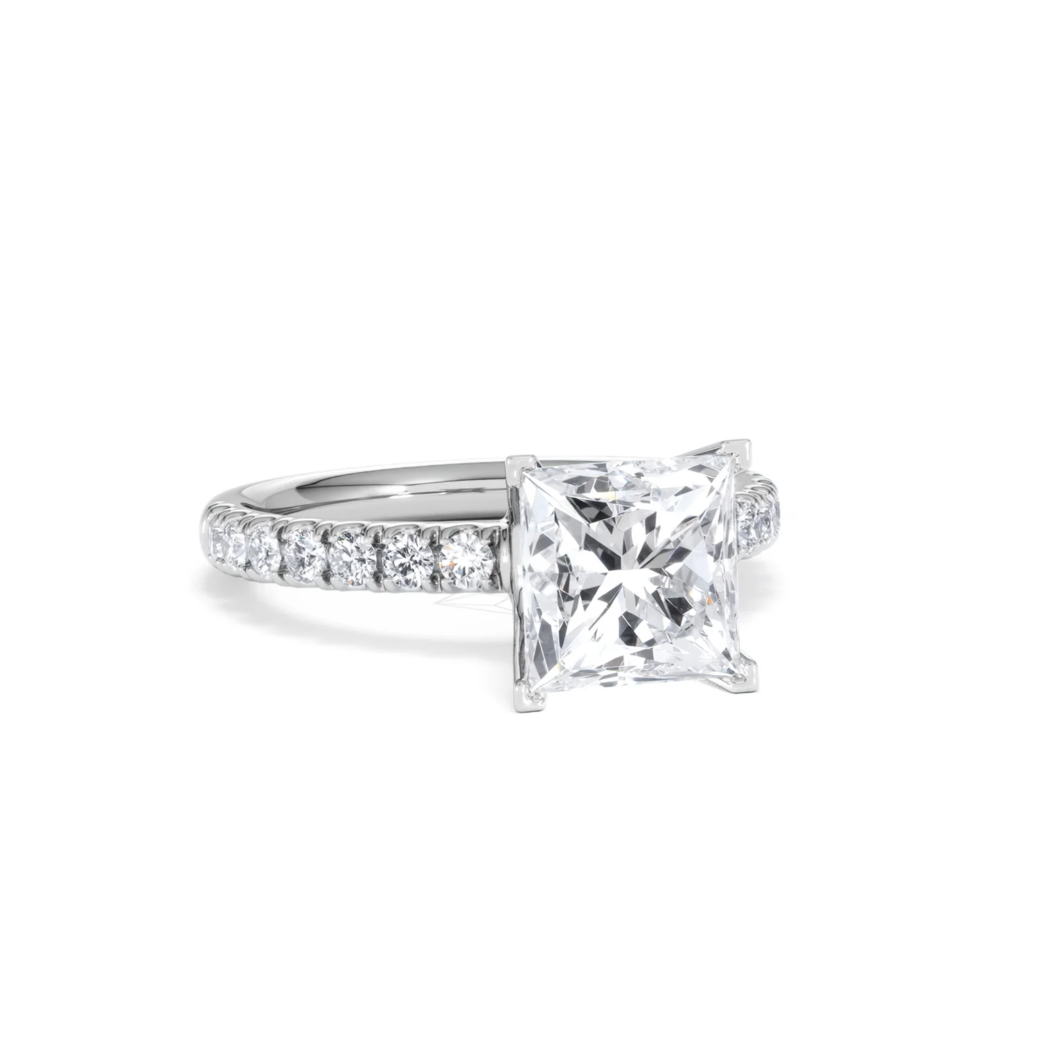 2.60ct Katerina Lab Princess Diamond Engagement Ring 18KW Gold F/VS1 - Image 13