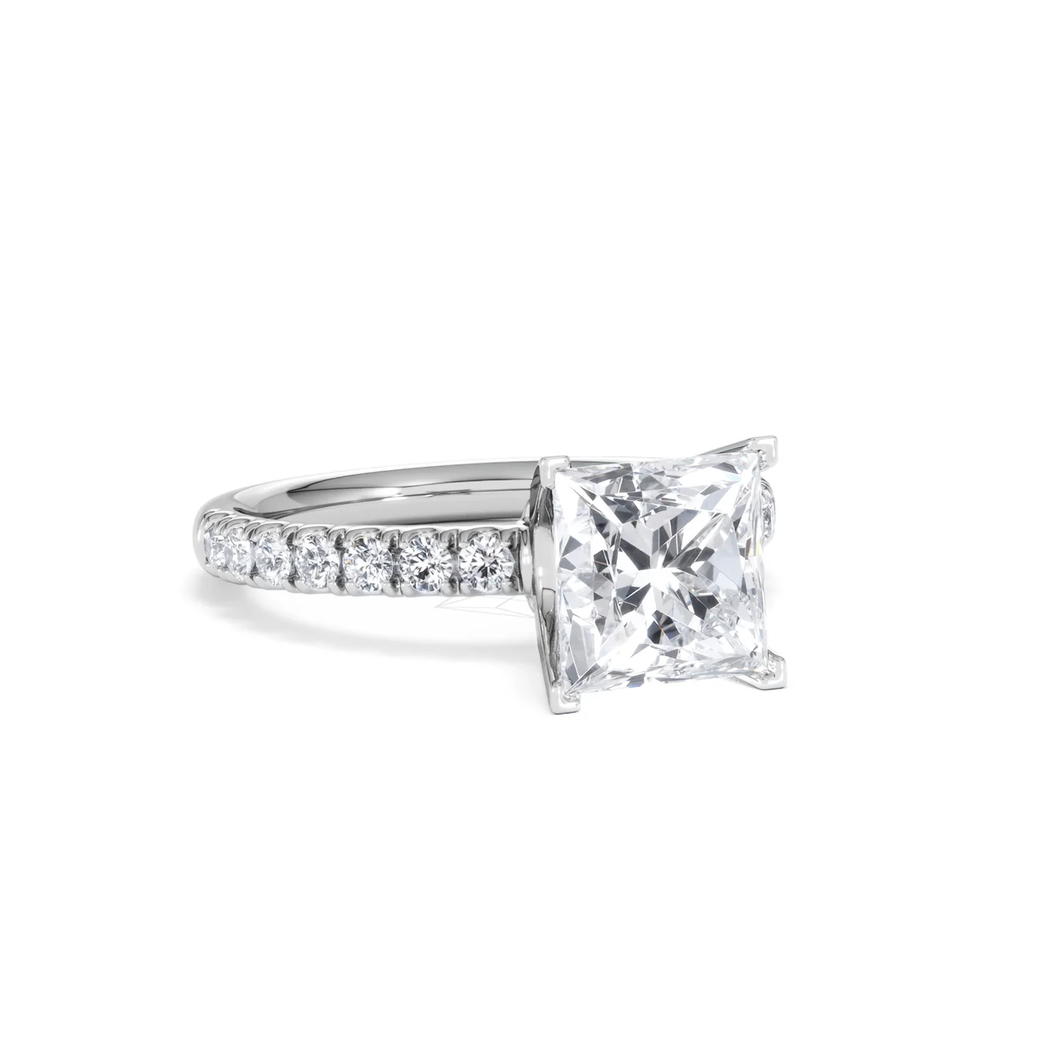 2.60ct Katerina Lab Princess Diamond Engagement Ring 18KW Gold F/VS1 - Image 14