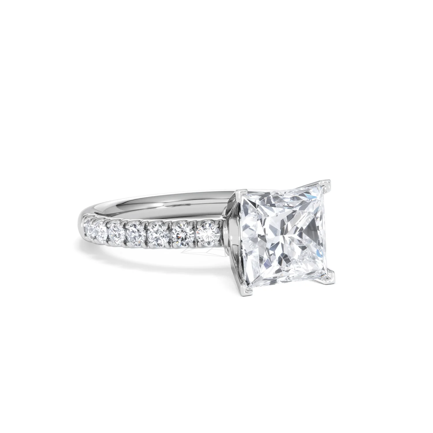 2.60ct Katerina Lab Princess Diamond Engagement Ring 18KW Gold F/VS1 - Image 15