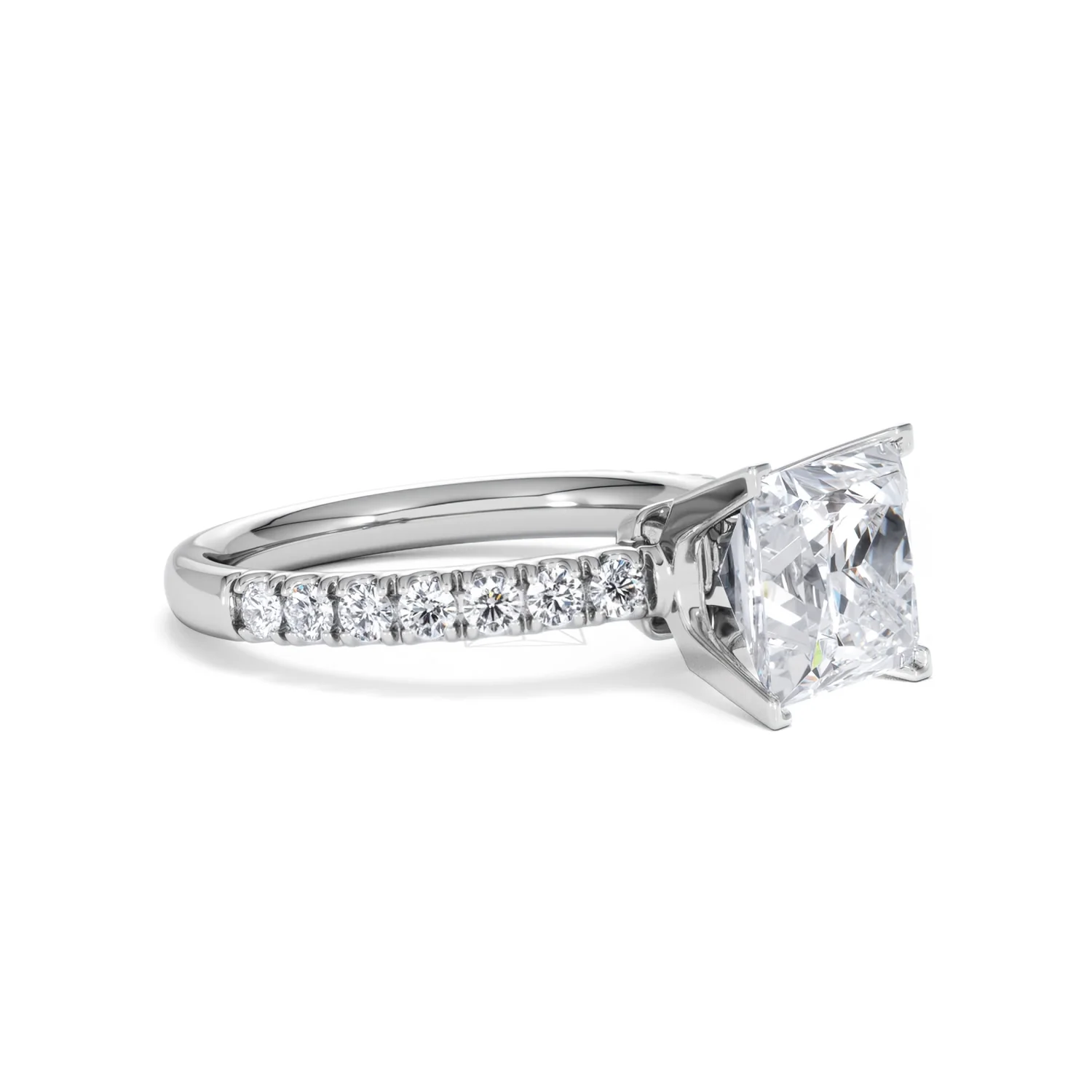 2.60ct Katerina Lab Princess Diamond Engagement Ring 18KW Gold F/VS1 - Image 20