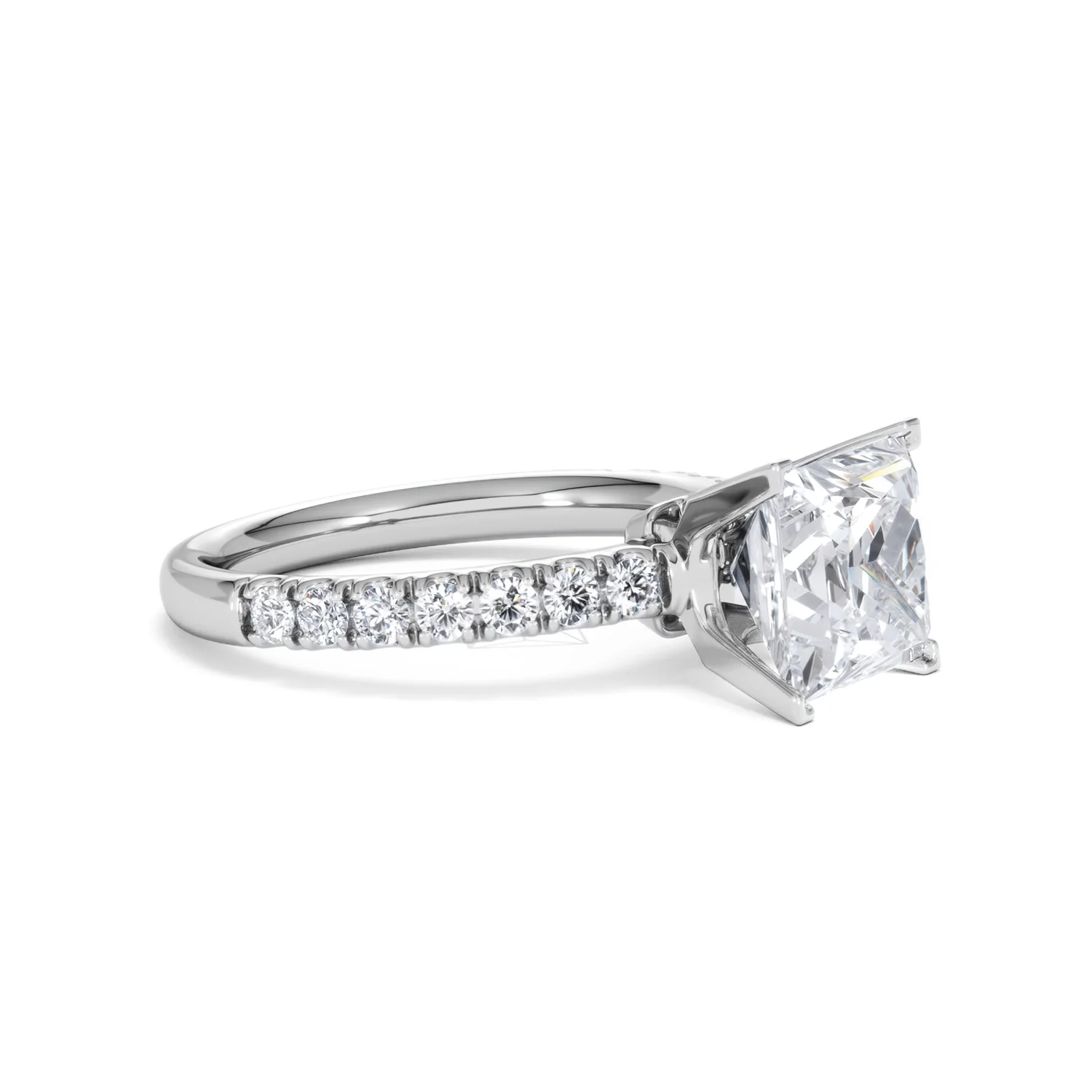 2.60ct Katerina Lab Princess Diamond Engagement Ring 18KW Gold F/VS1 - Image 21
