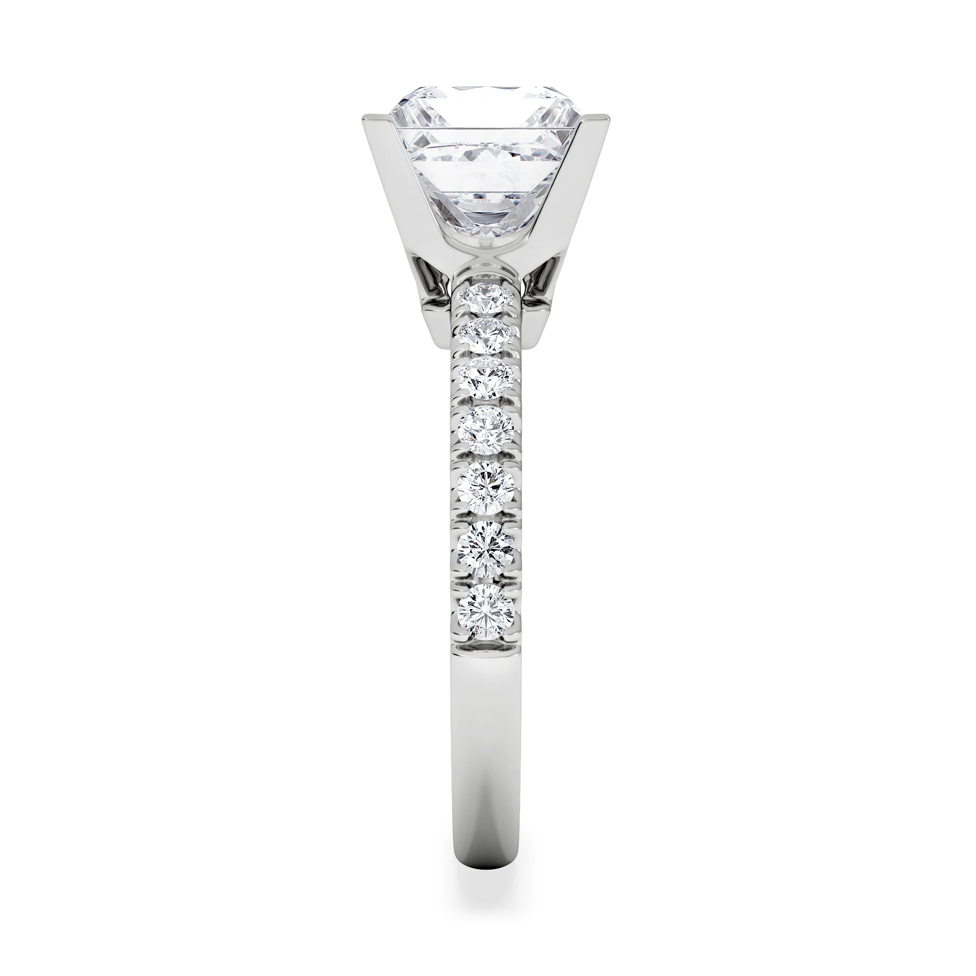 2.60ct Katerina Lab Princess Diamond Engagement Ring 18KW Gold F/VS1 - Image 5