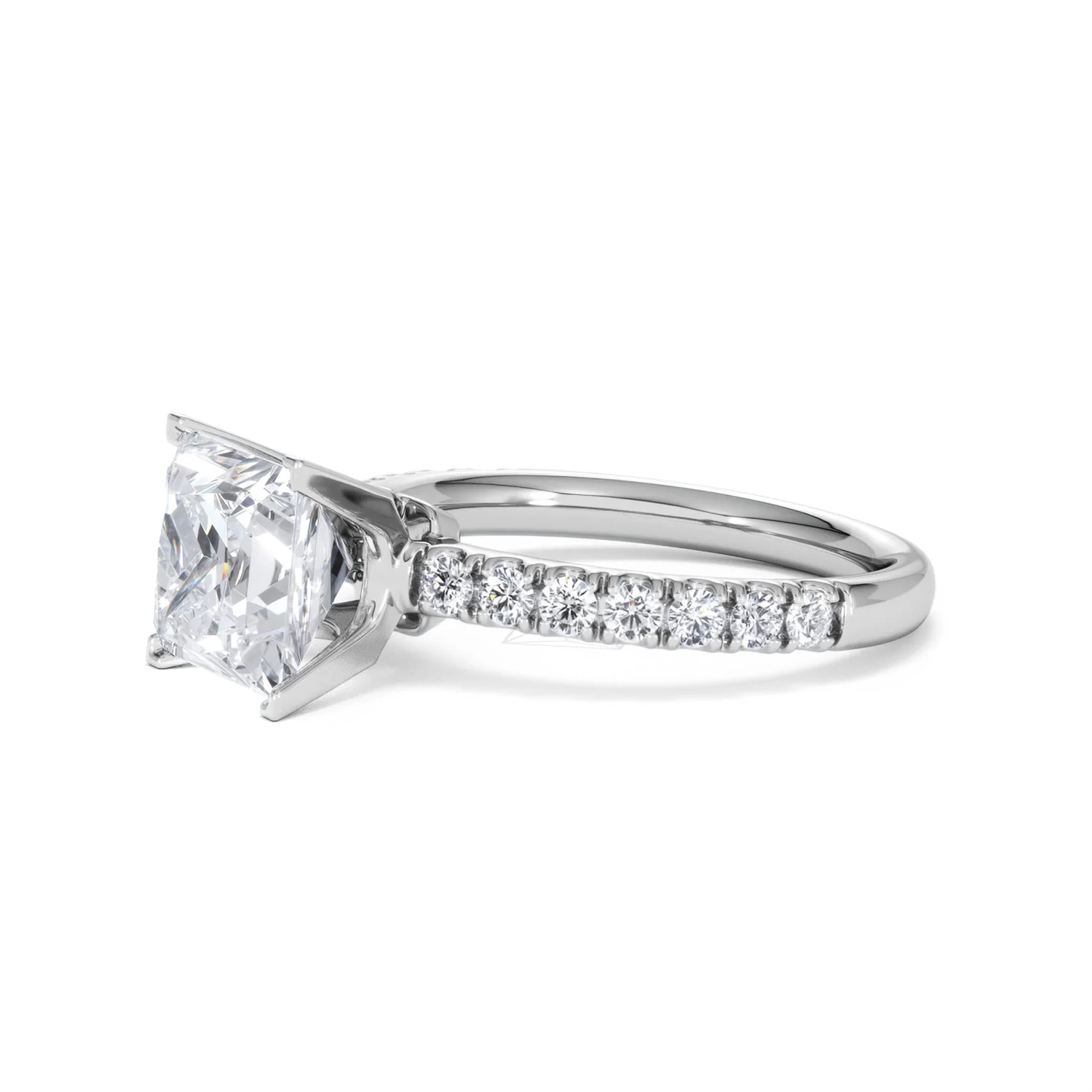 2.60ct Katerina Lab Princess Diamond Engagement Ring 18KW Gold F/VS1 - Image 76