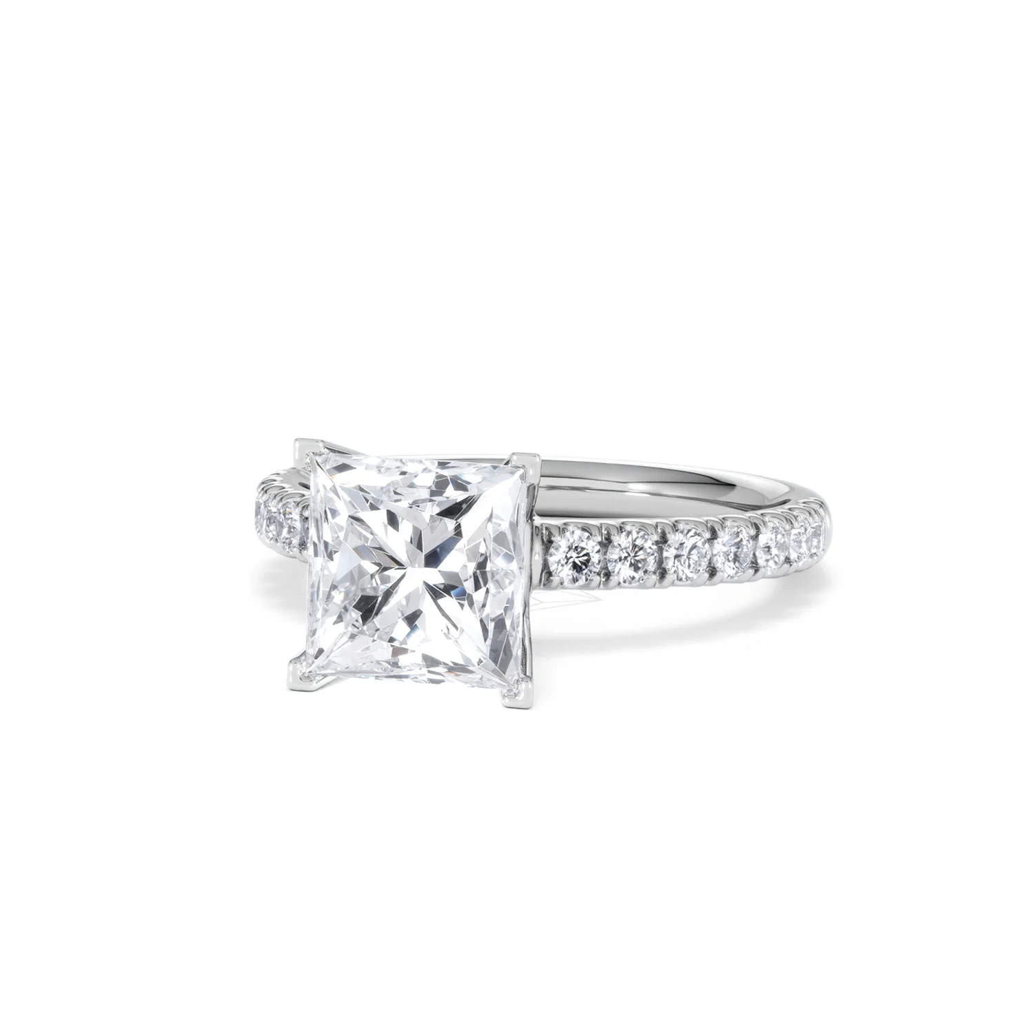 2.60ct Katerina Lab Princess Diamond Engagement Ring 18KW Gold F/VS1 - Image 85